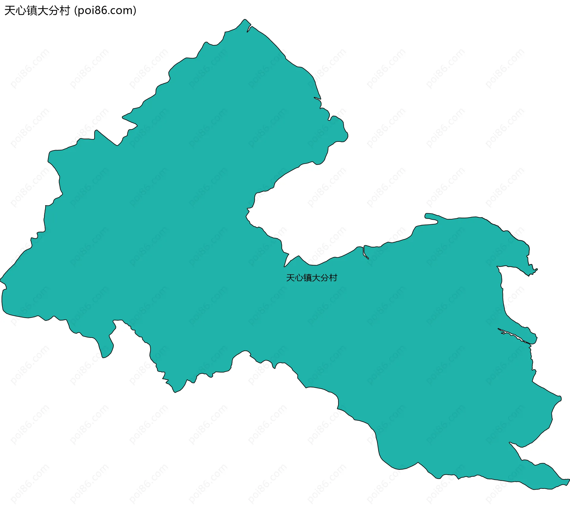 天心镇大分村边界地图