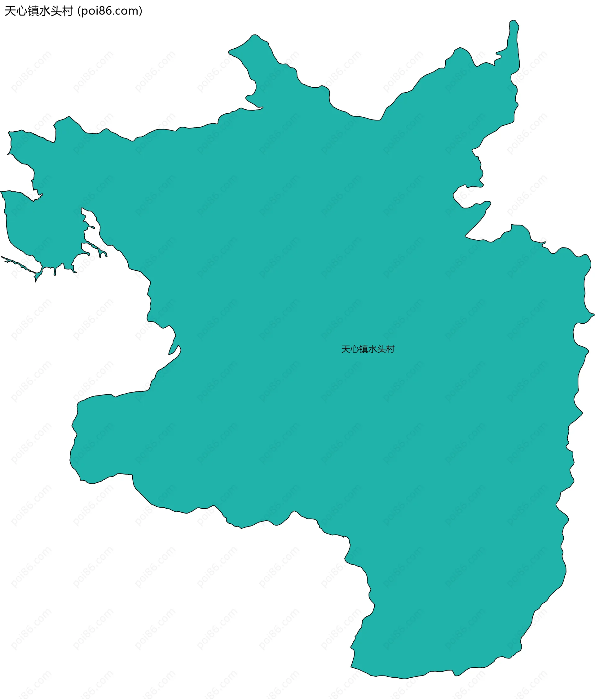 天心镇水头村边界地图