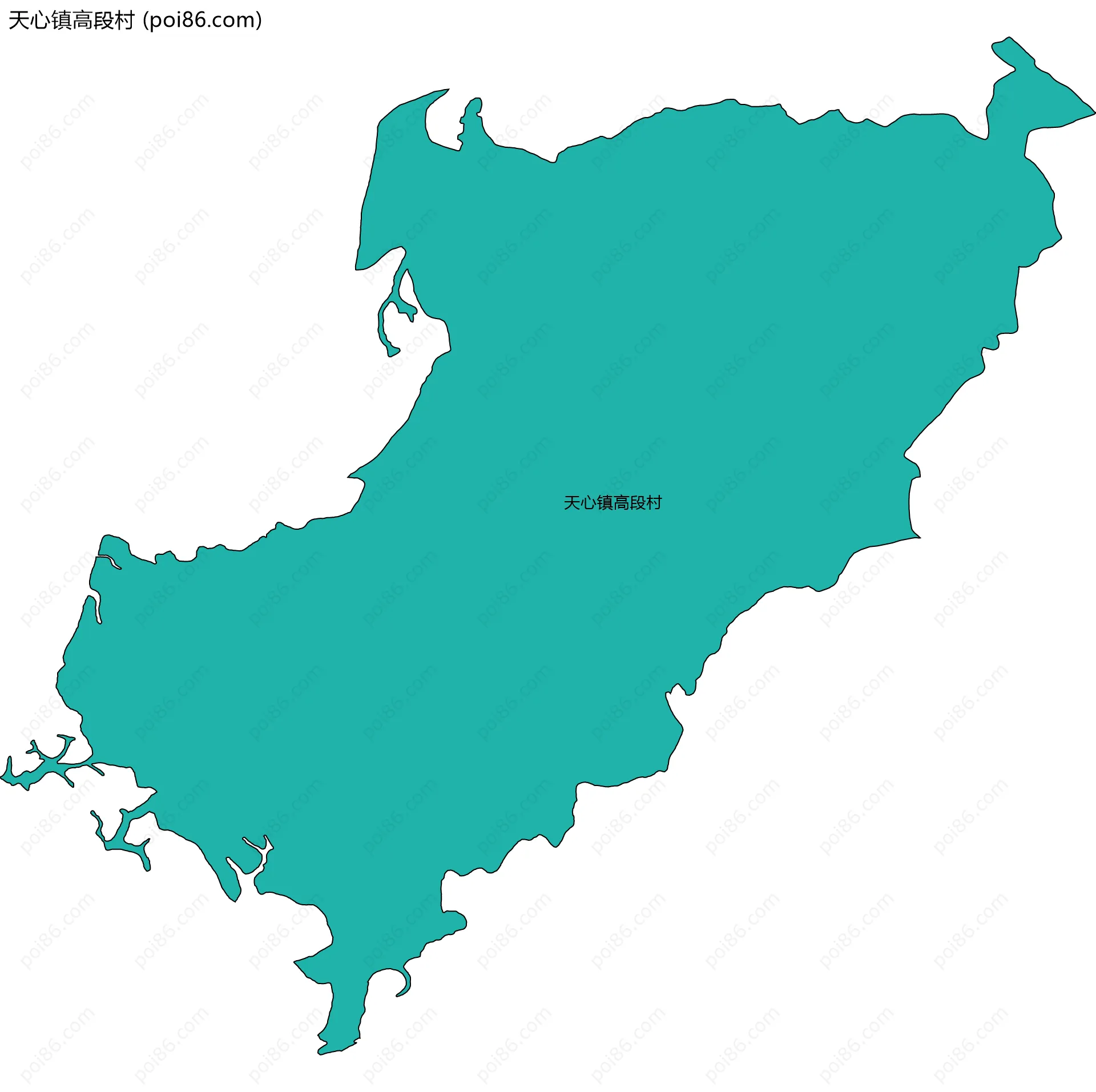 天心镇高段村边界地图