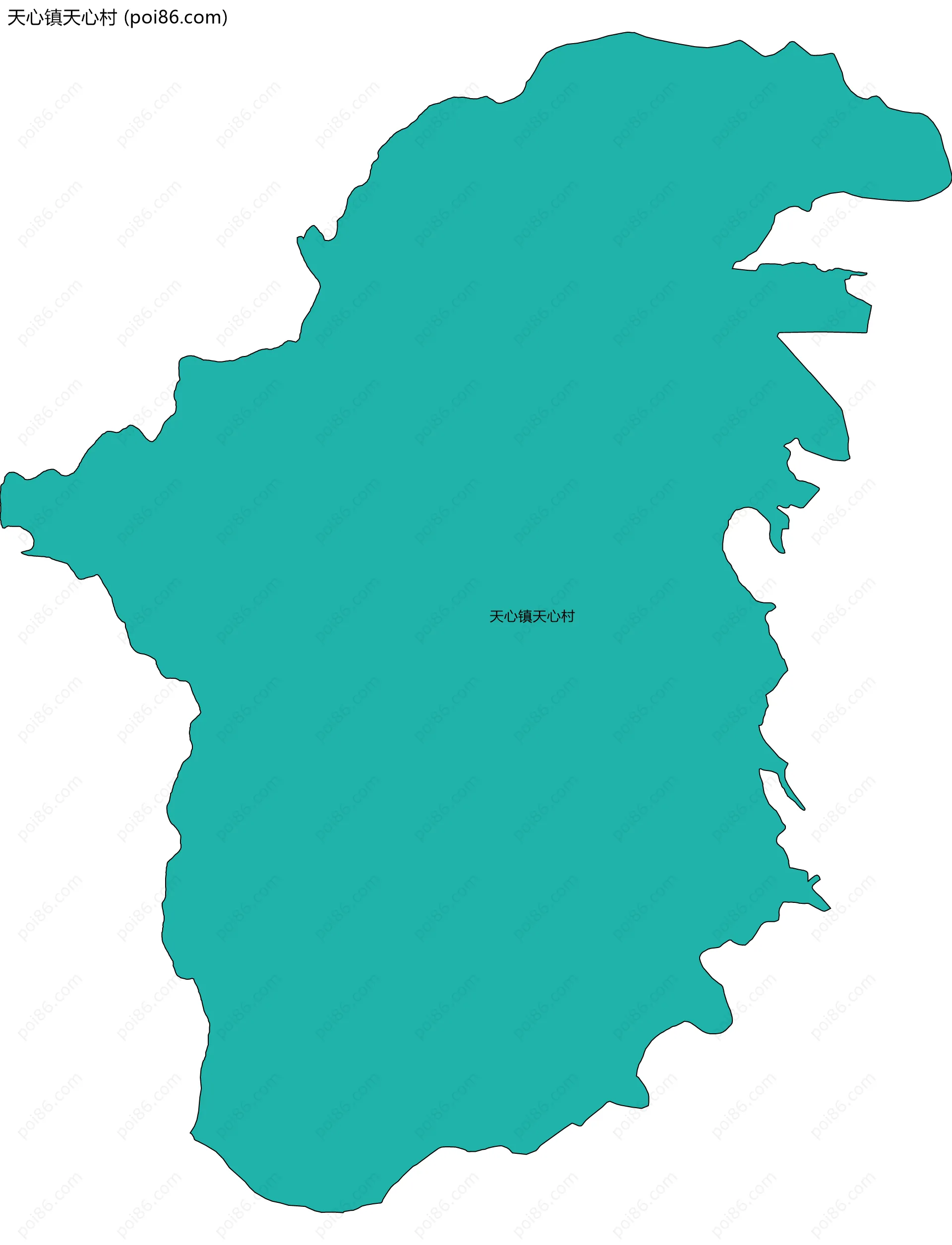 天心镇天心村边界地图
