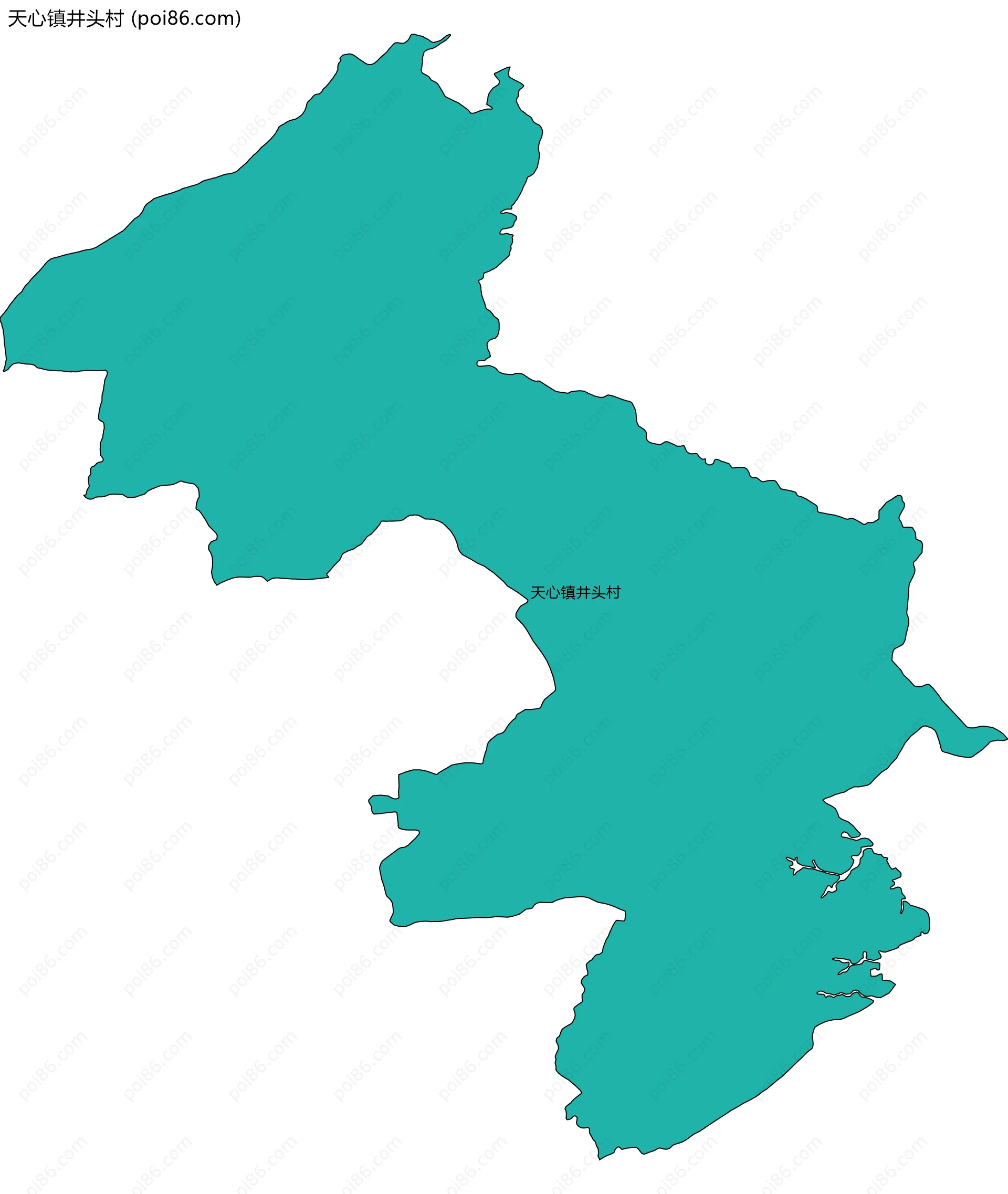 天心镇井头村边界地图