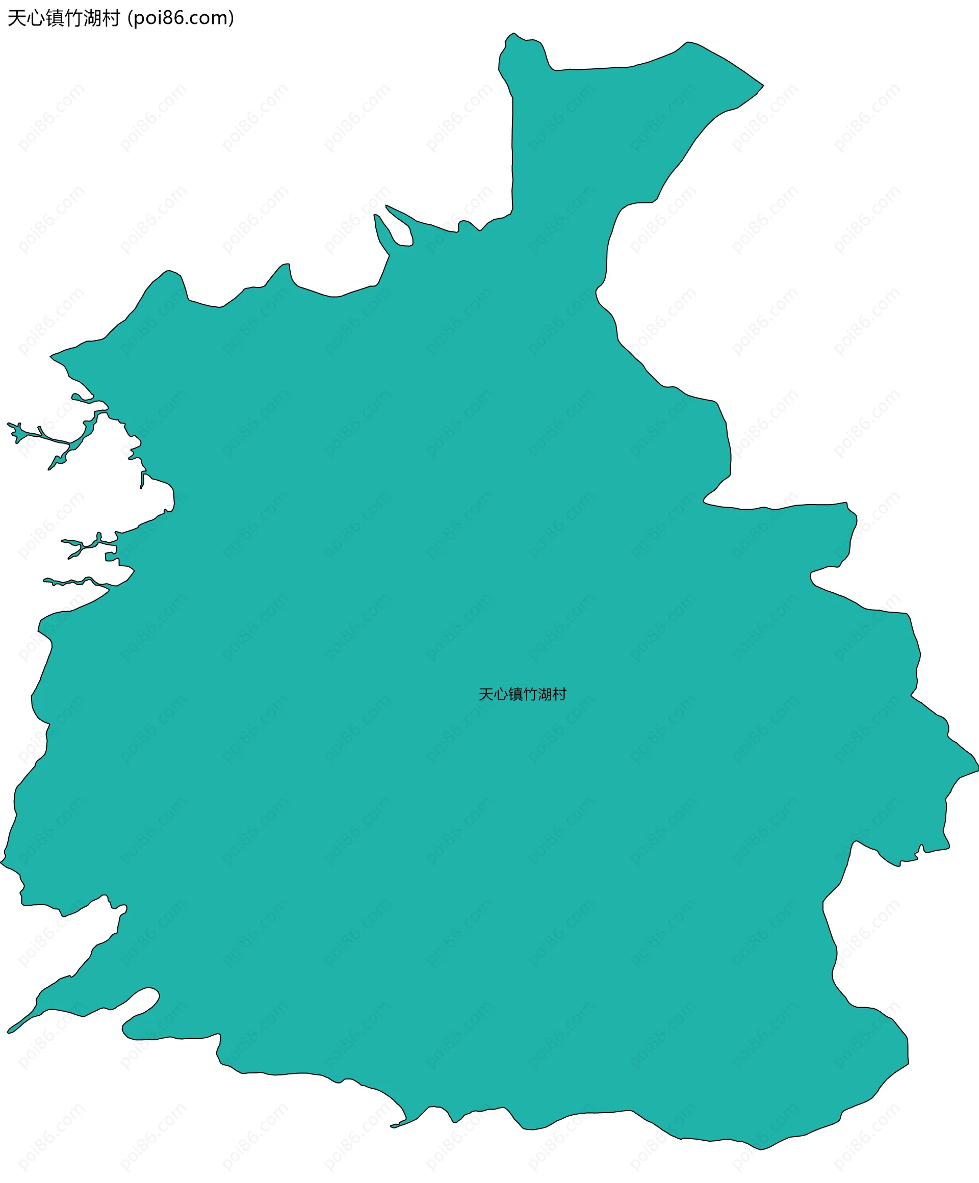 天心镇竹湖村边界地图