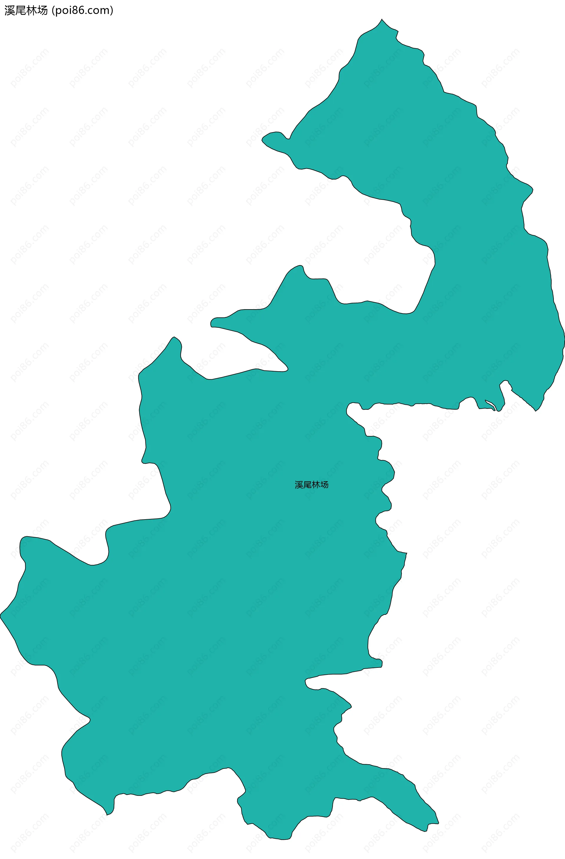 溪尾林场边界地图