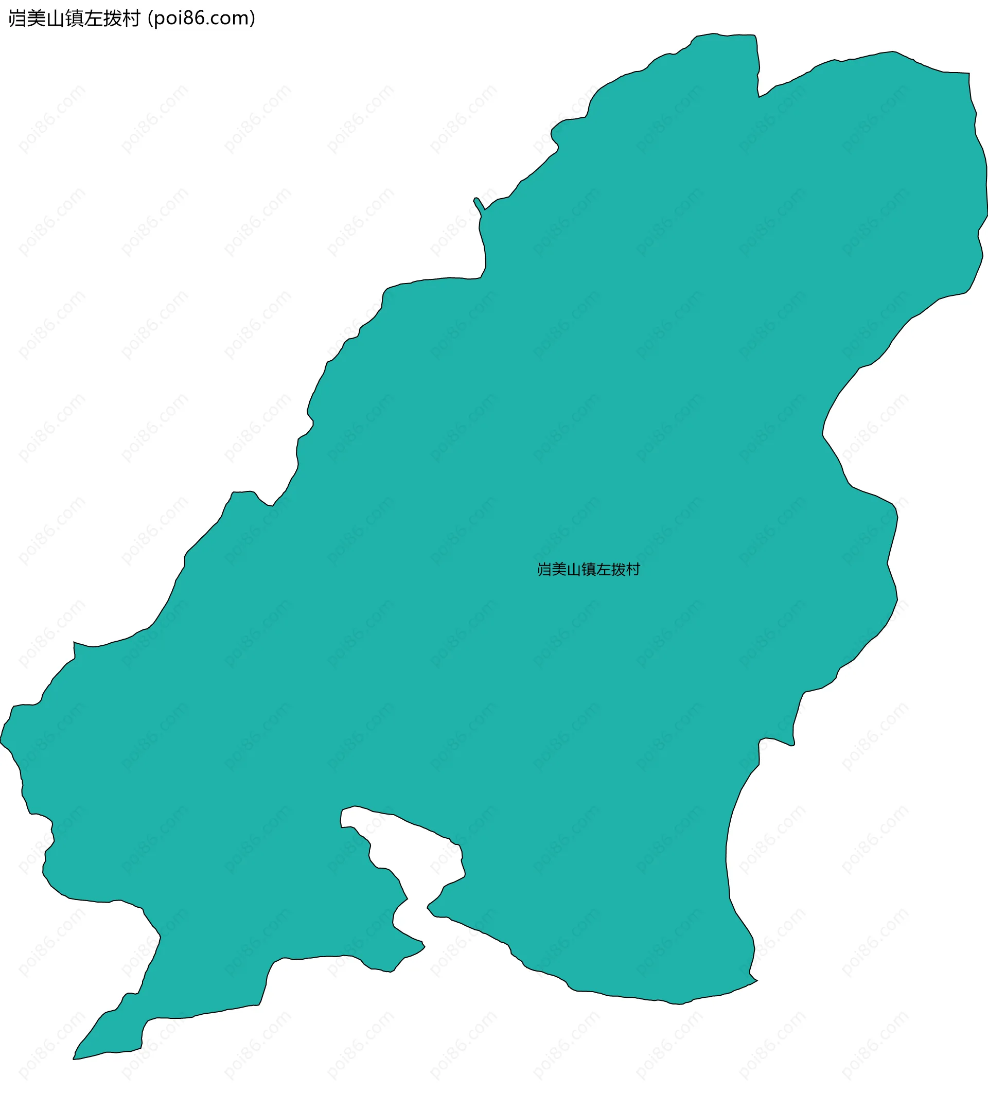 岿美山镇左拨村边界地图