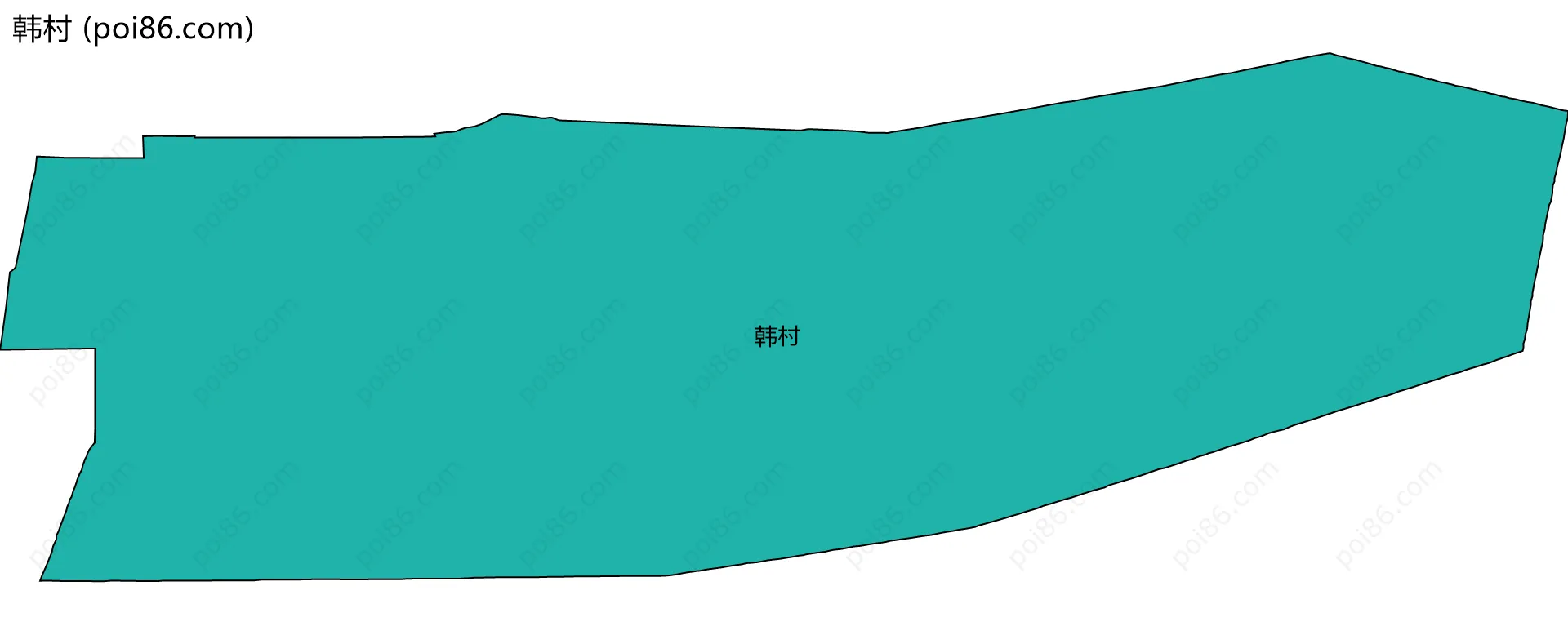 韩村边界地图