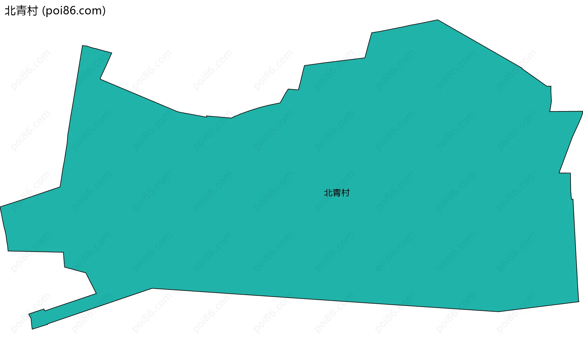 北青村边界地图