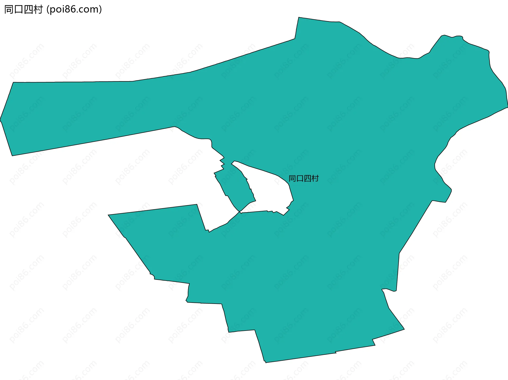 同口四村边界地图