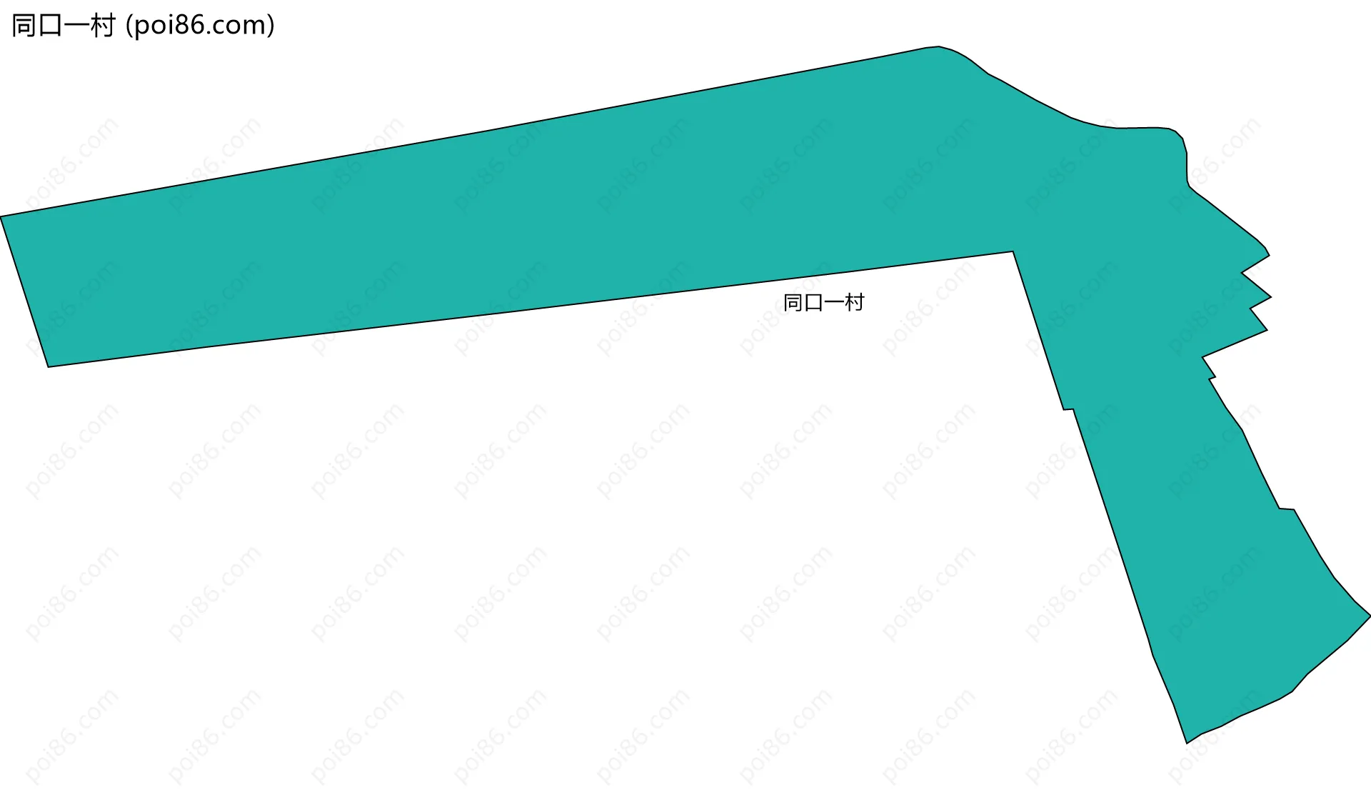 同口一村边界地图