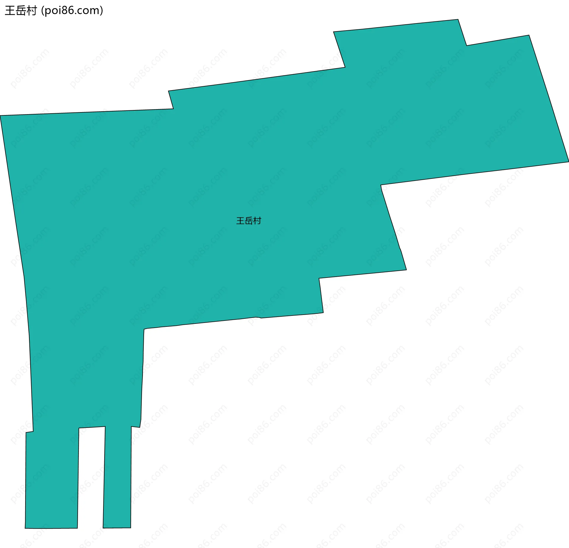 王岳村边界地图