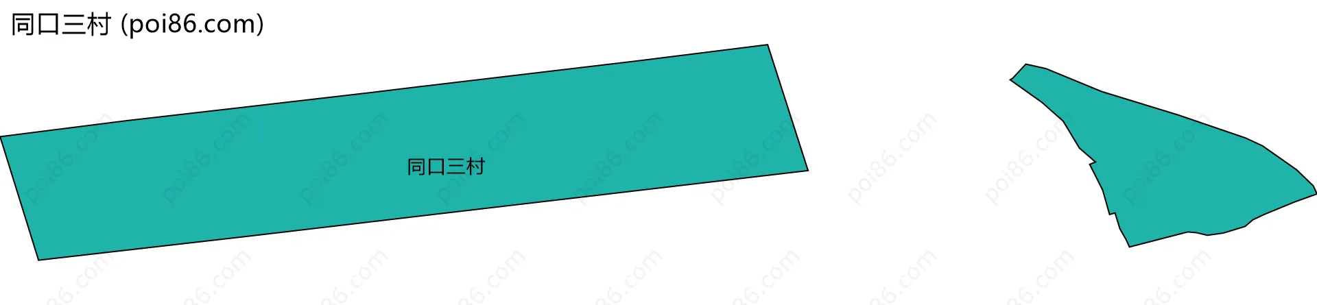 同口三村边界地图