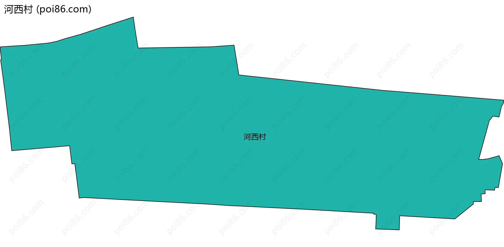 河西村边界地图