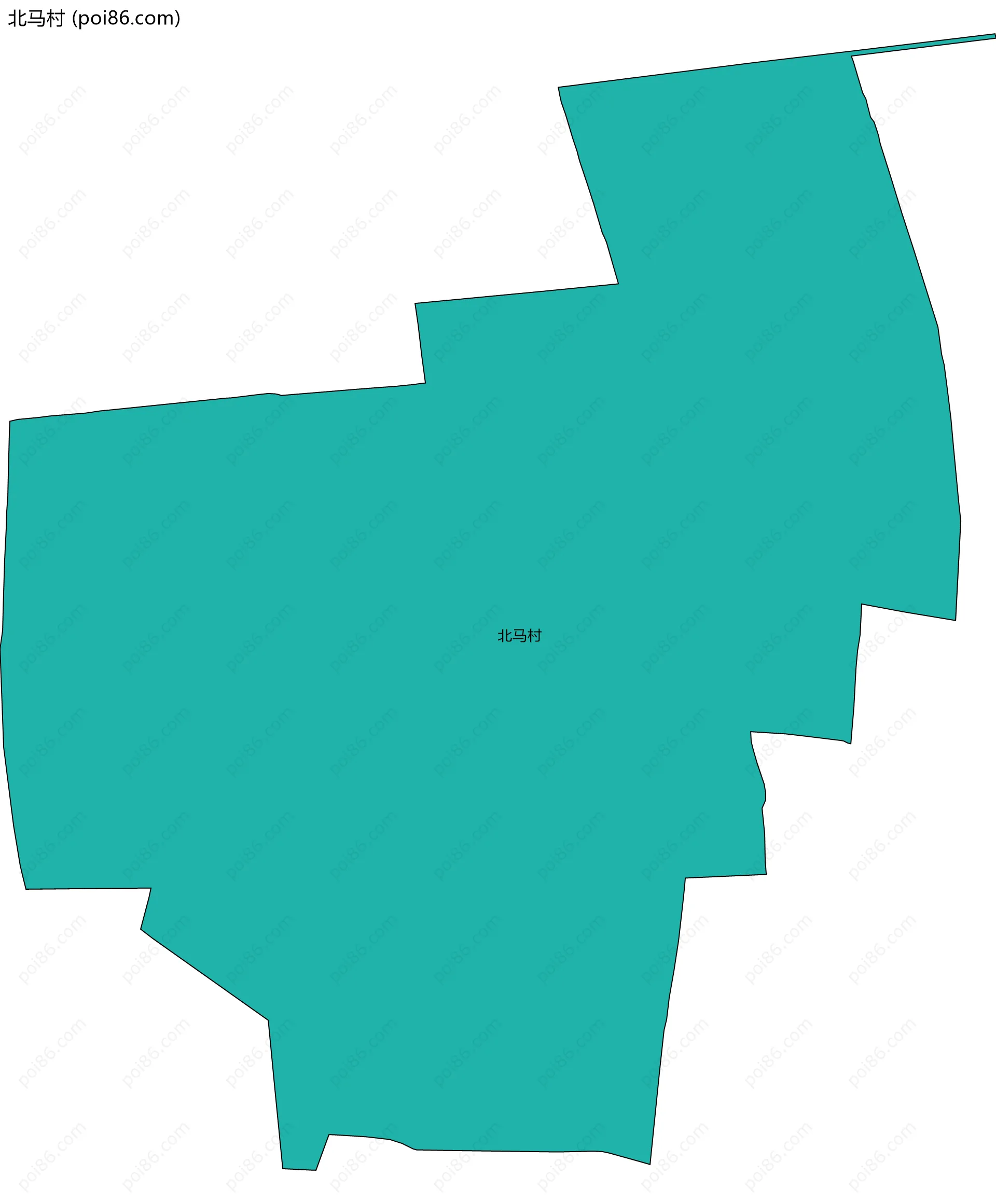 北马村边界地图