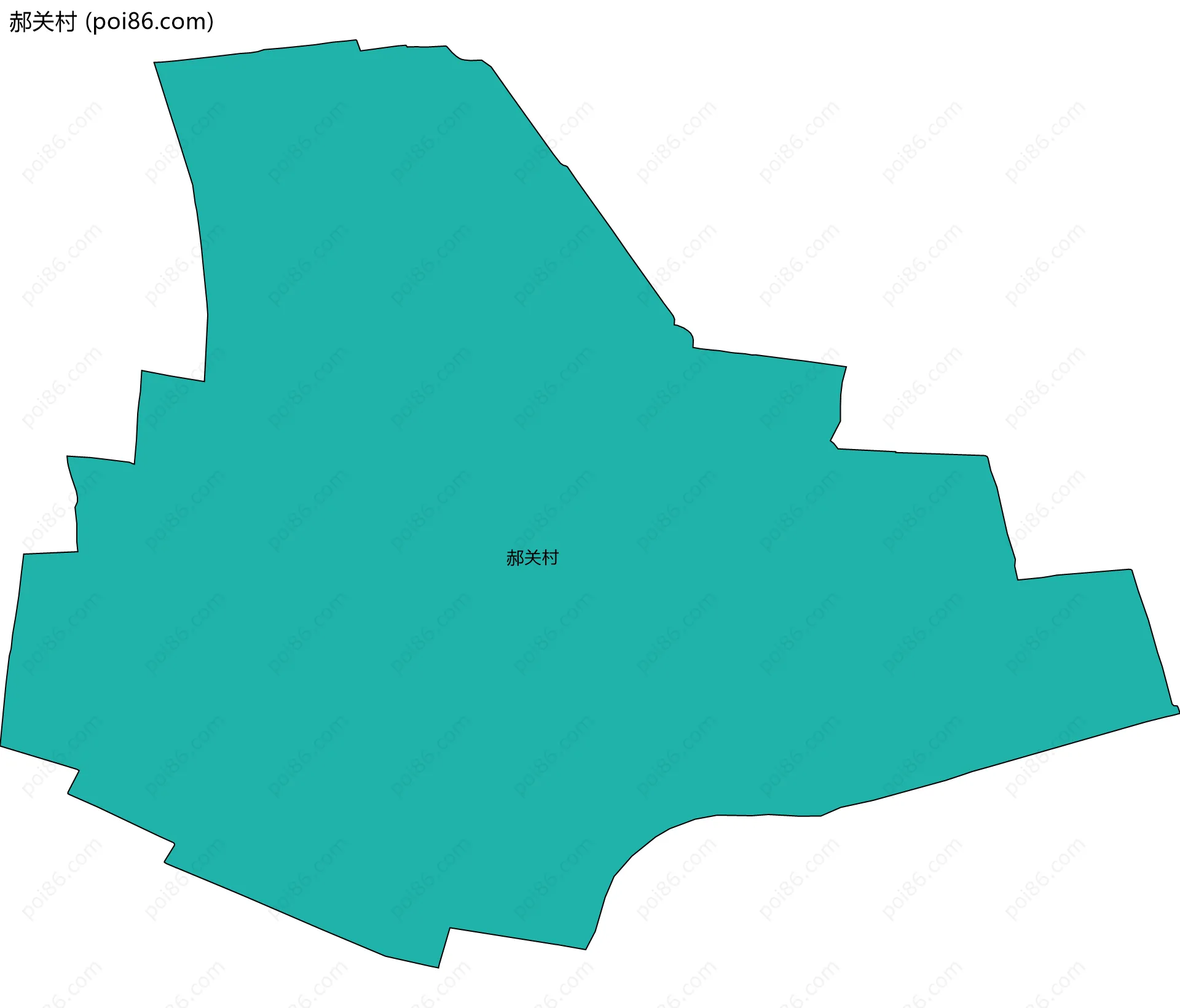 郝关村边界地图