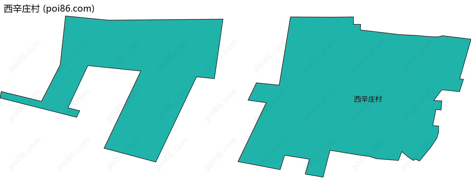 西辛庄村边界地图