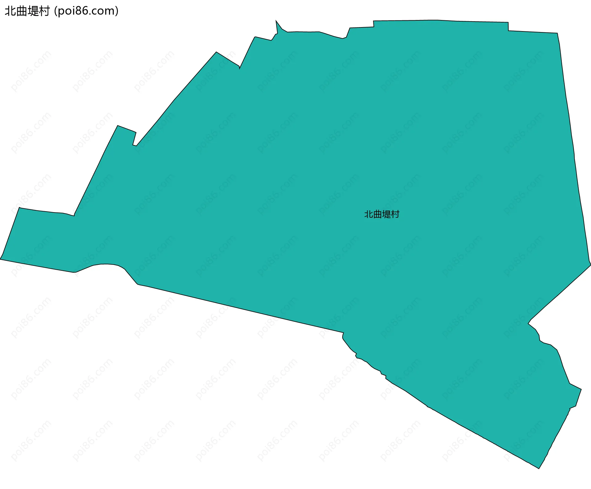 北曲堤村边界地图