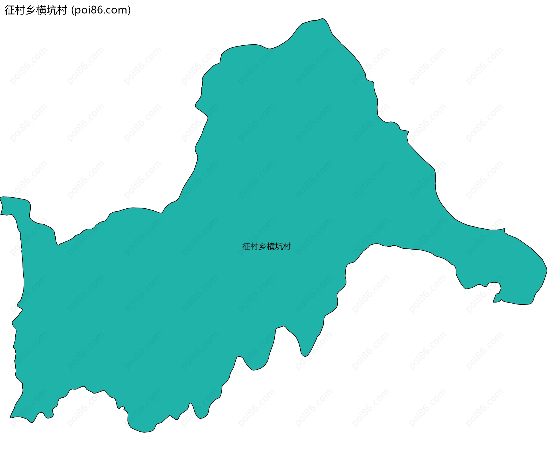 征村乡横坑村边界地图