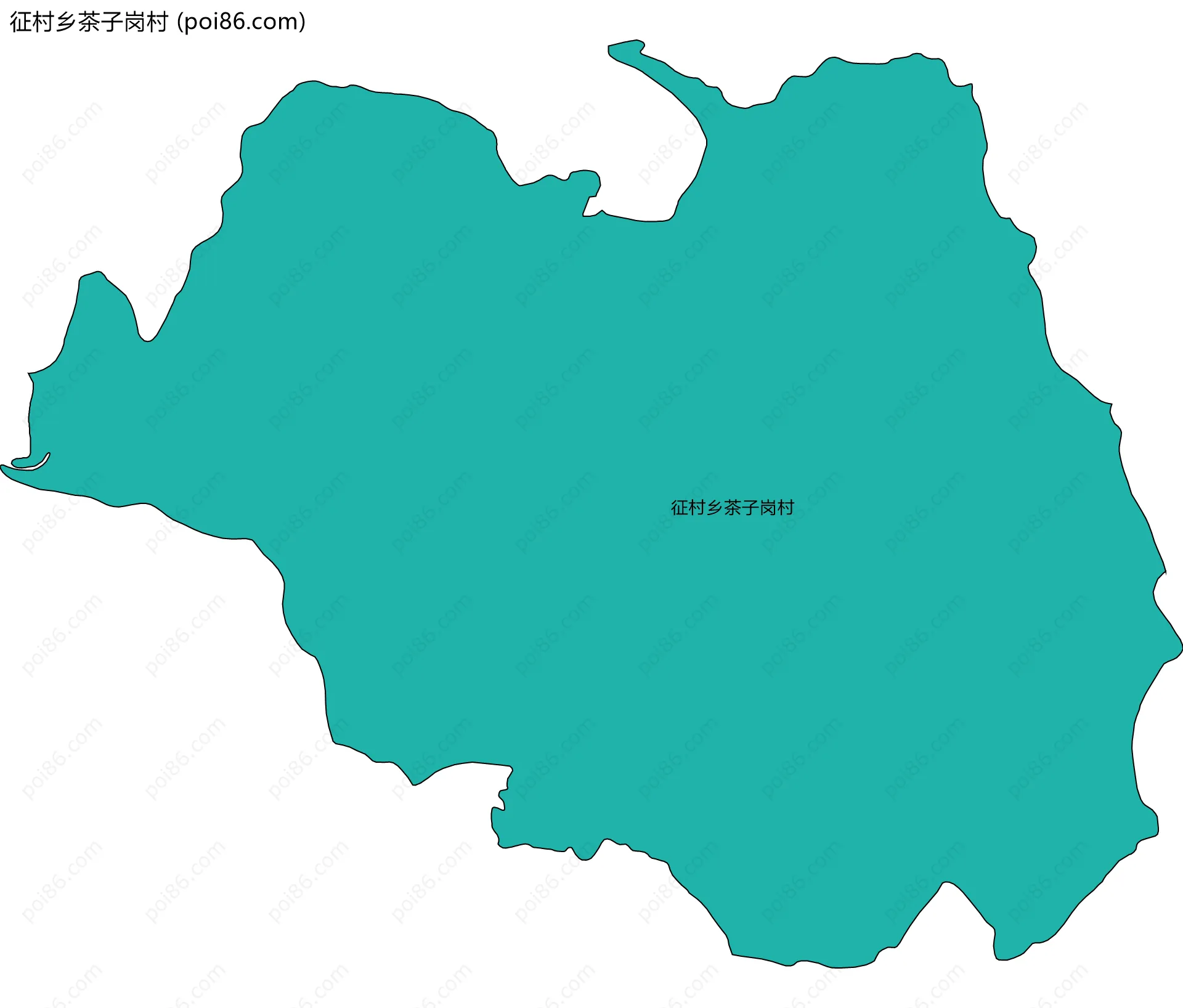 征村乡茶子岗村边界地图
