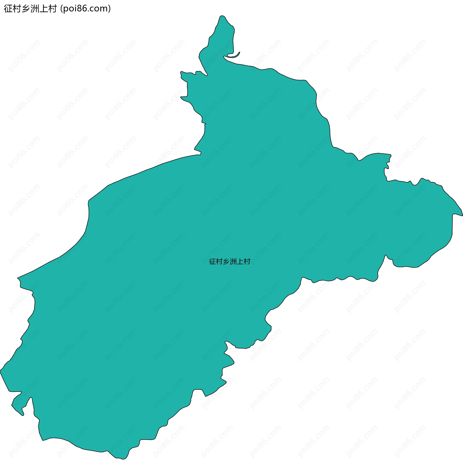 征村乡洲上村边界地图