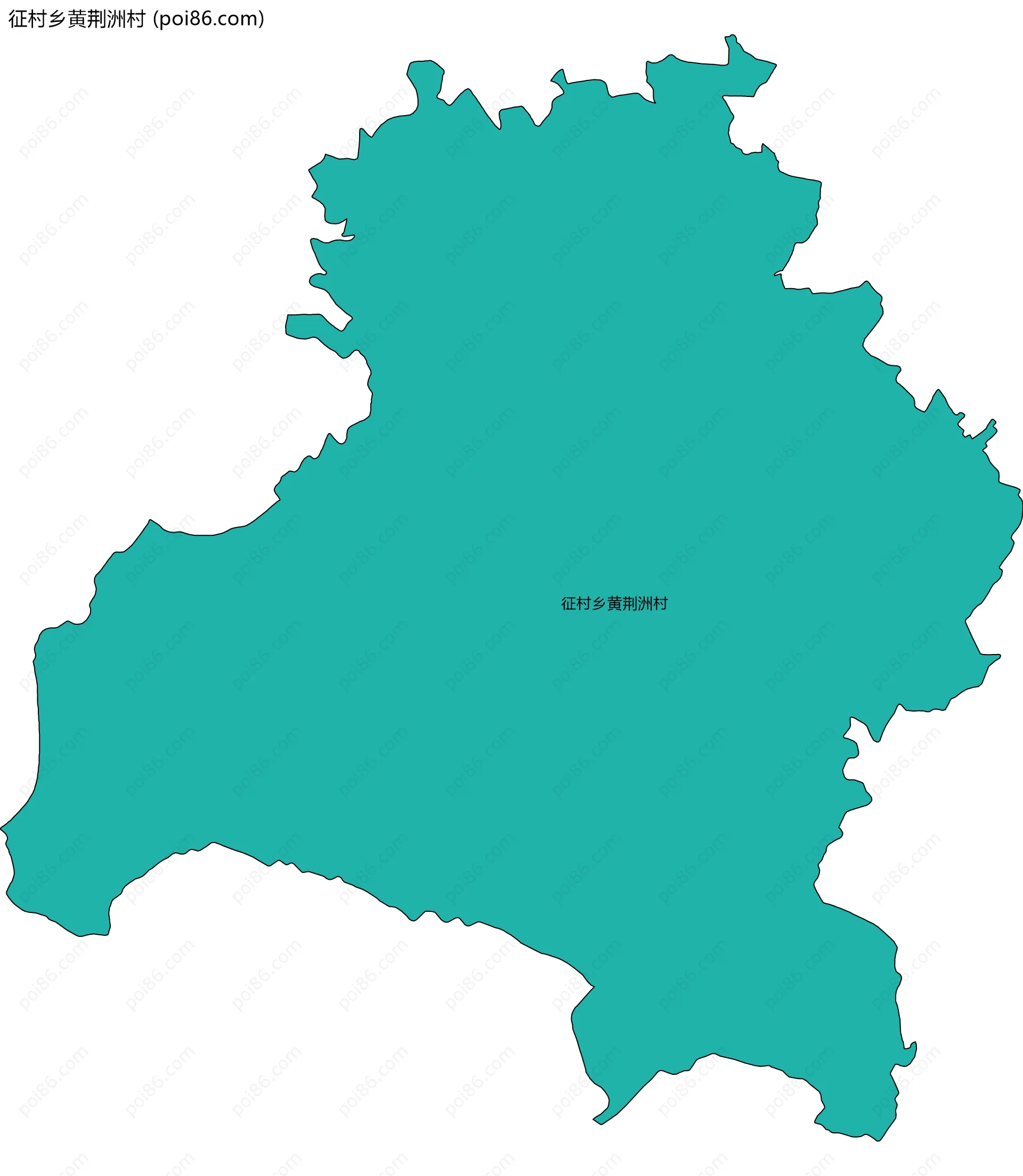 征村乡黄荆洲村边界地图