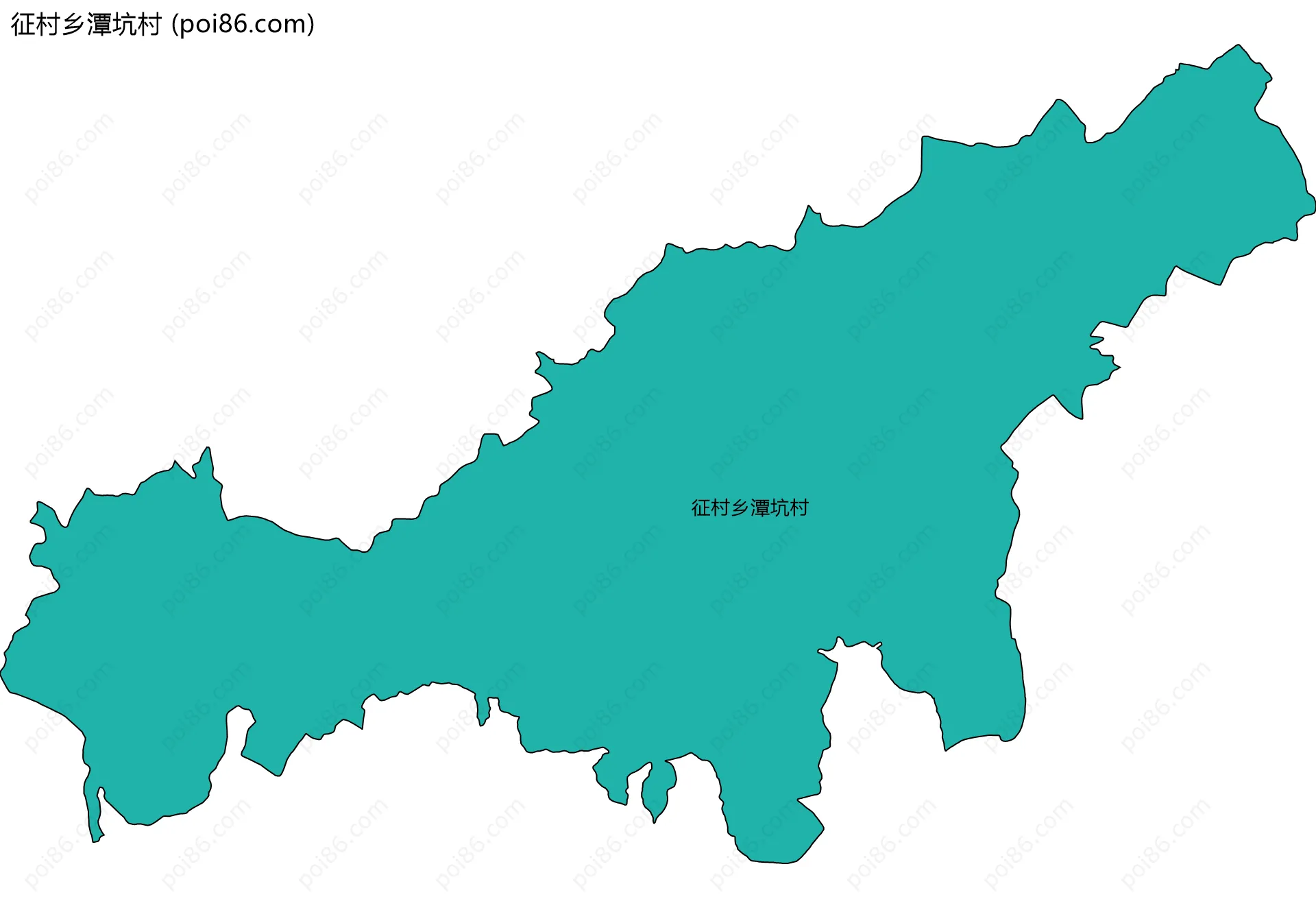 征村乡潭坑村边界地图