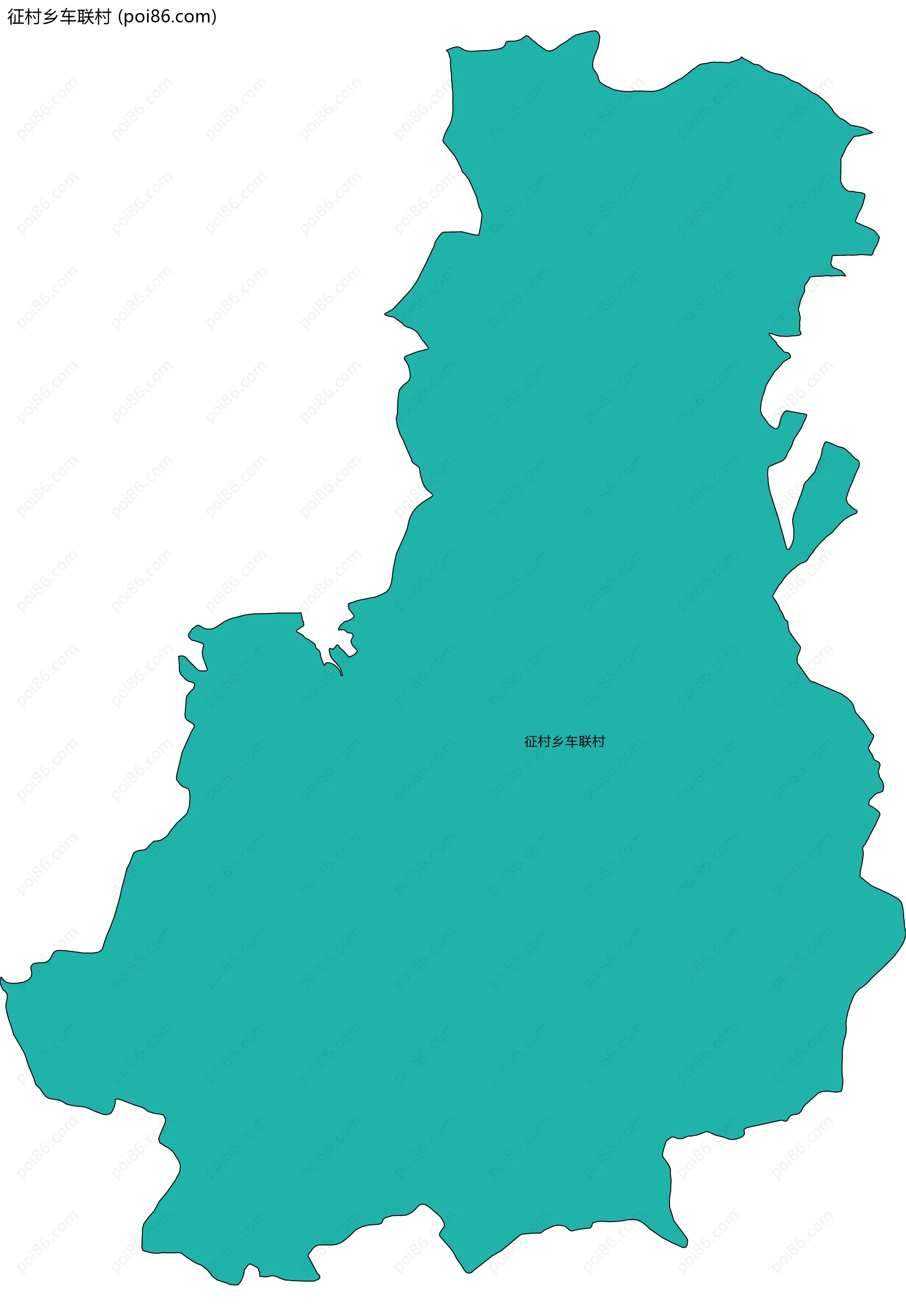 征村乡车联村边界地图