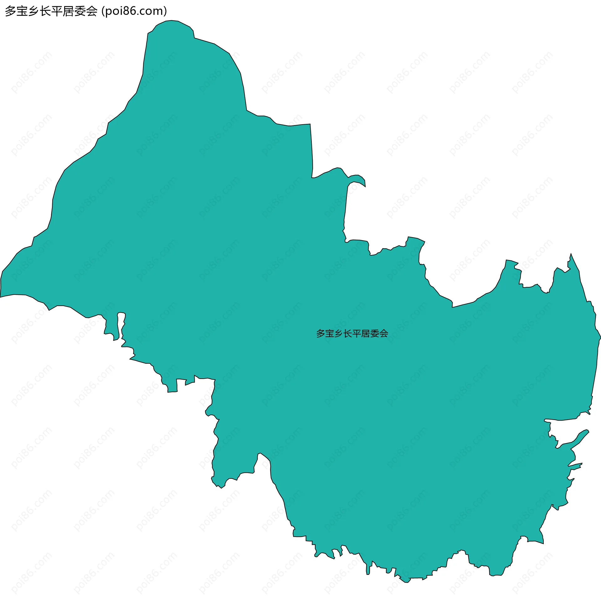 多宝乡长平居委会边界地图