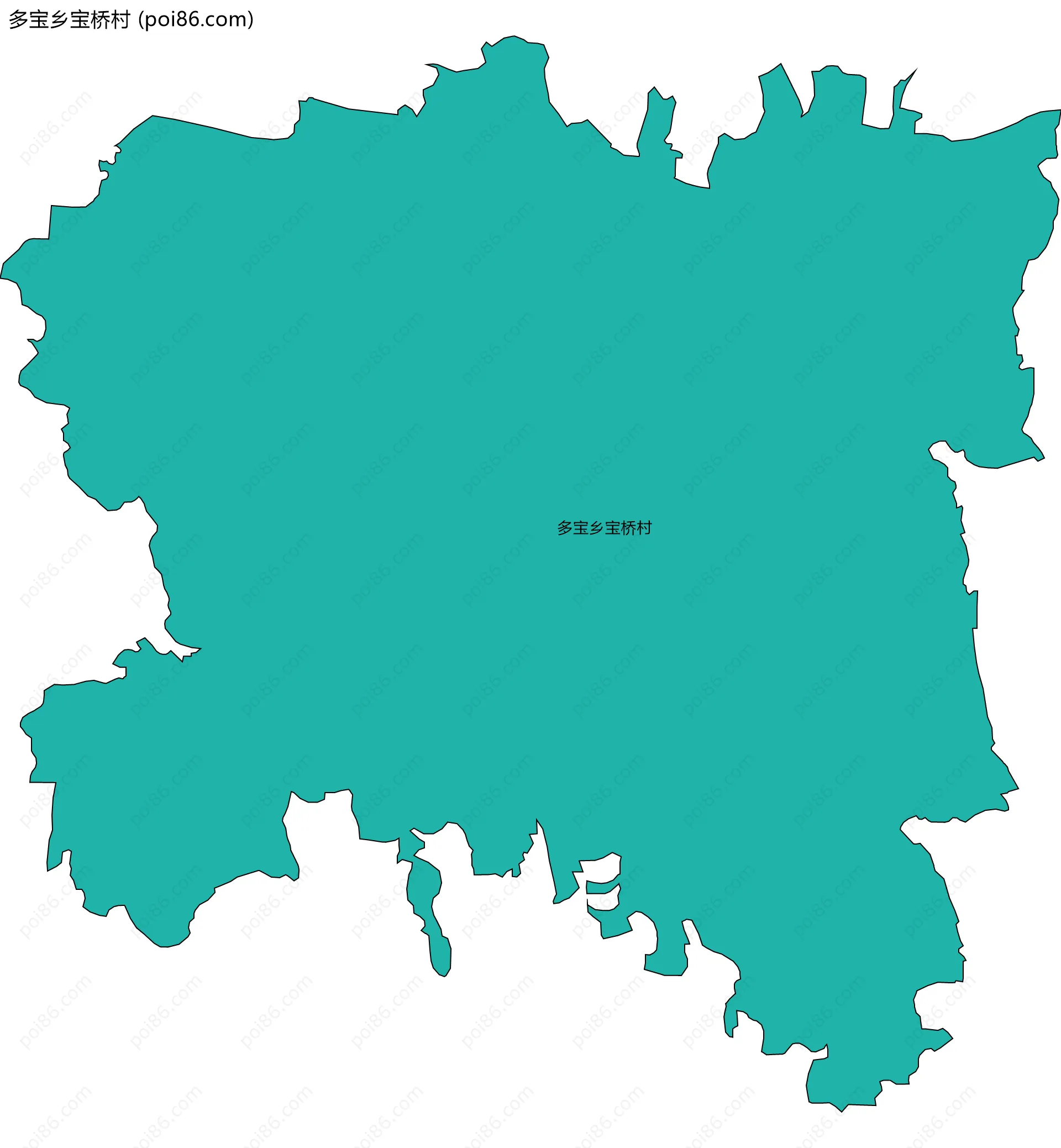 多宝乡宝桥村边界地图
