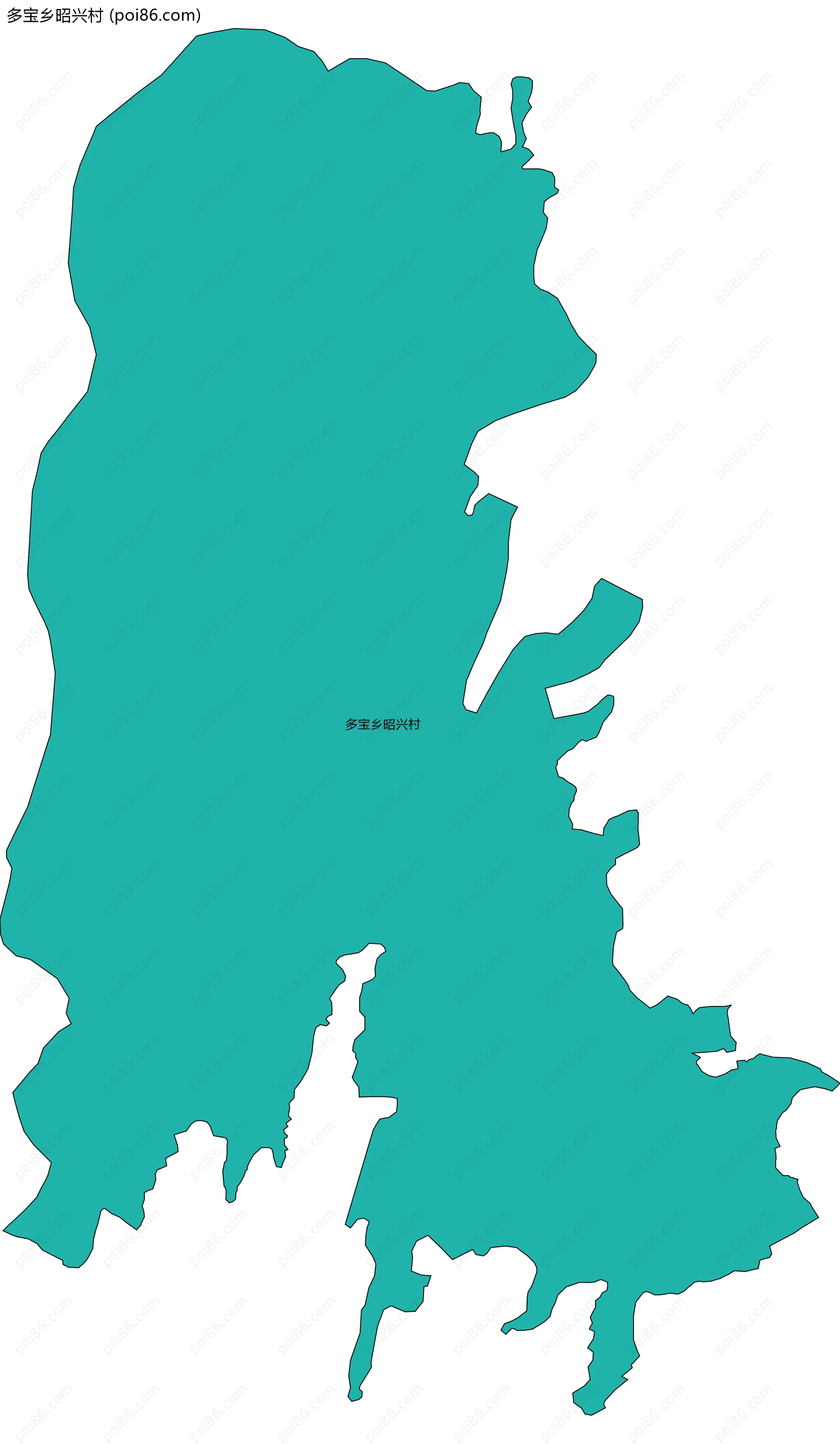 多宝乡昭兴村边界地图