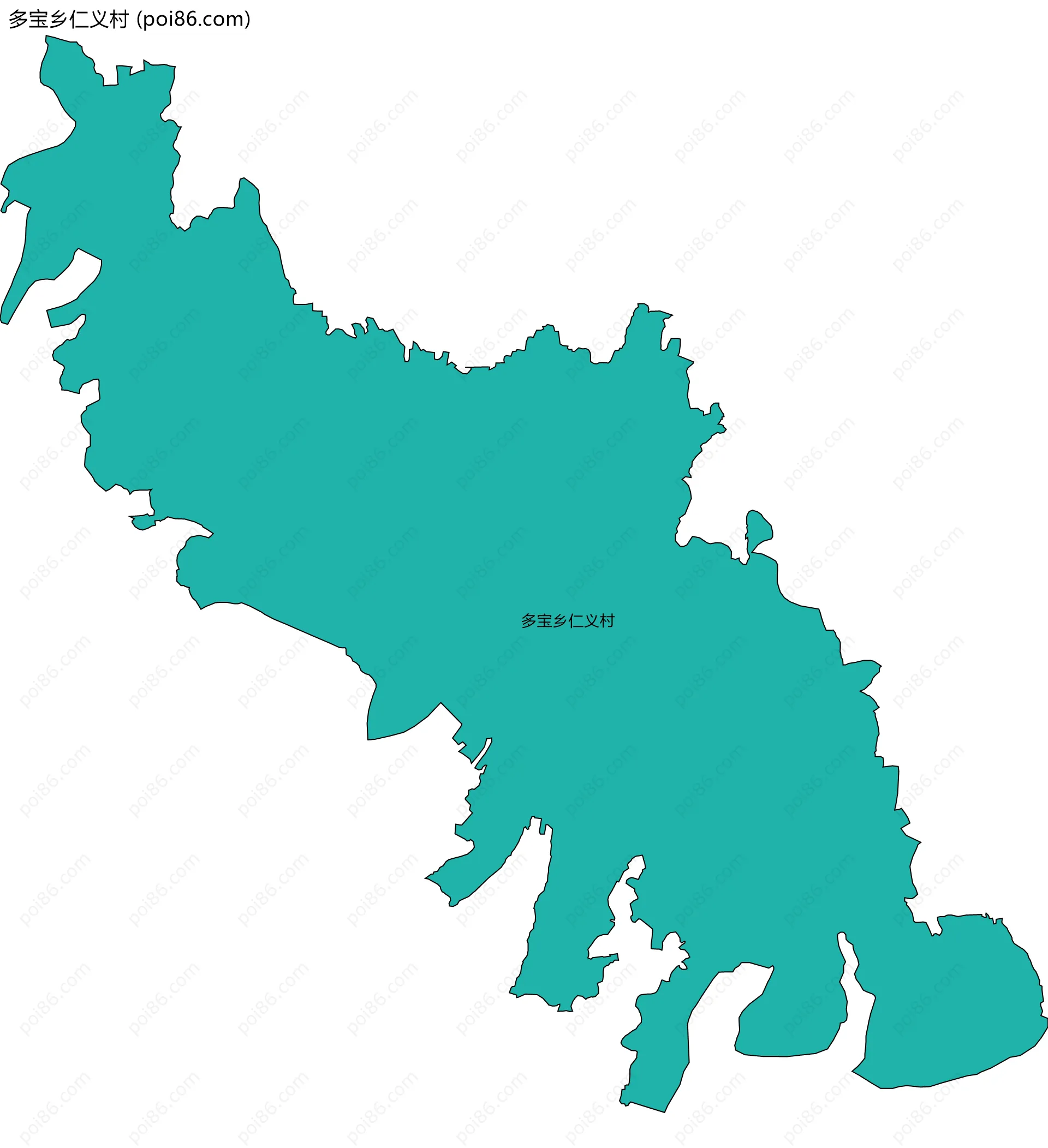 多宝乡仁义村边界地图