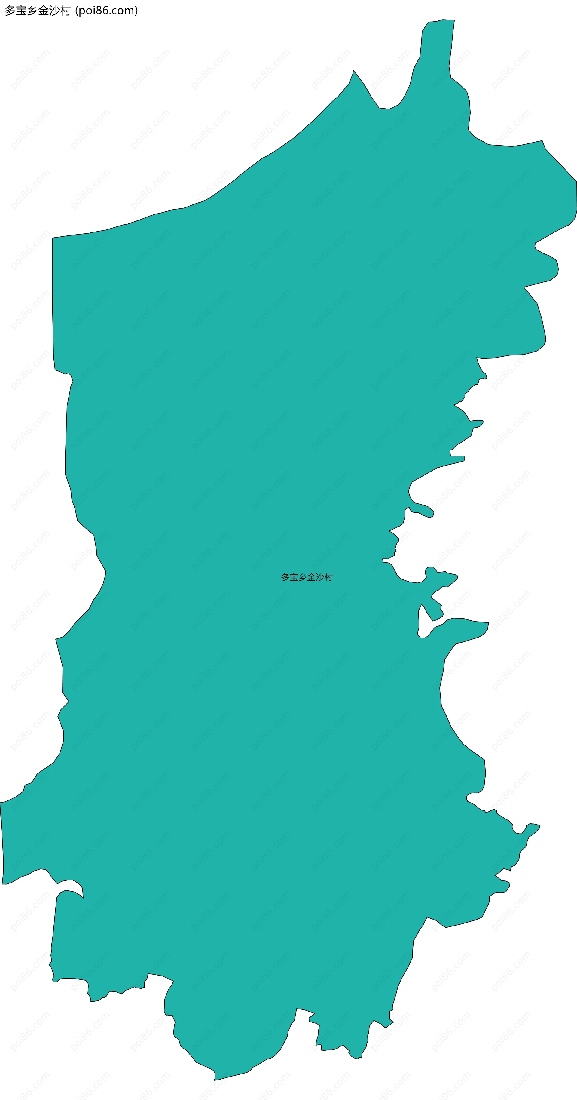 多宝乡金沙村边界地图