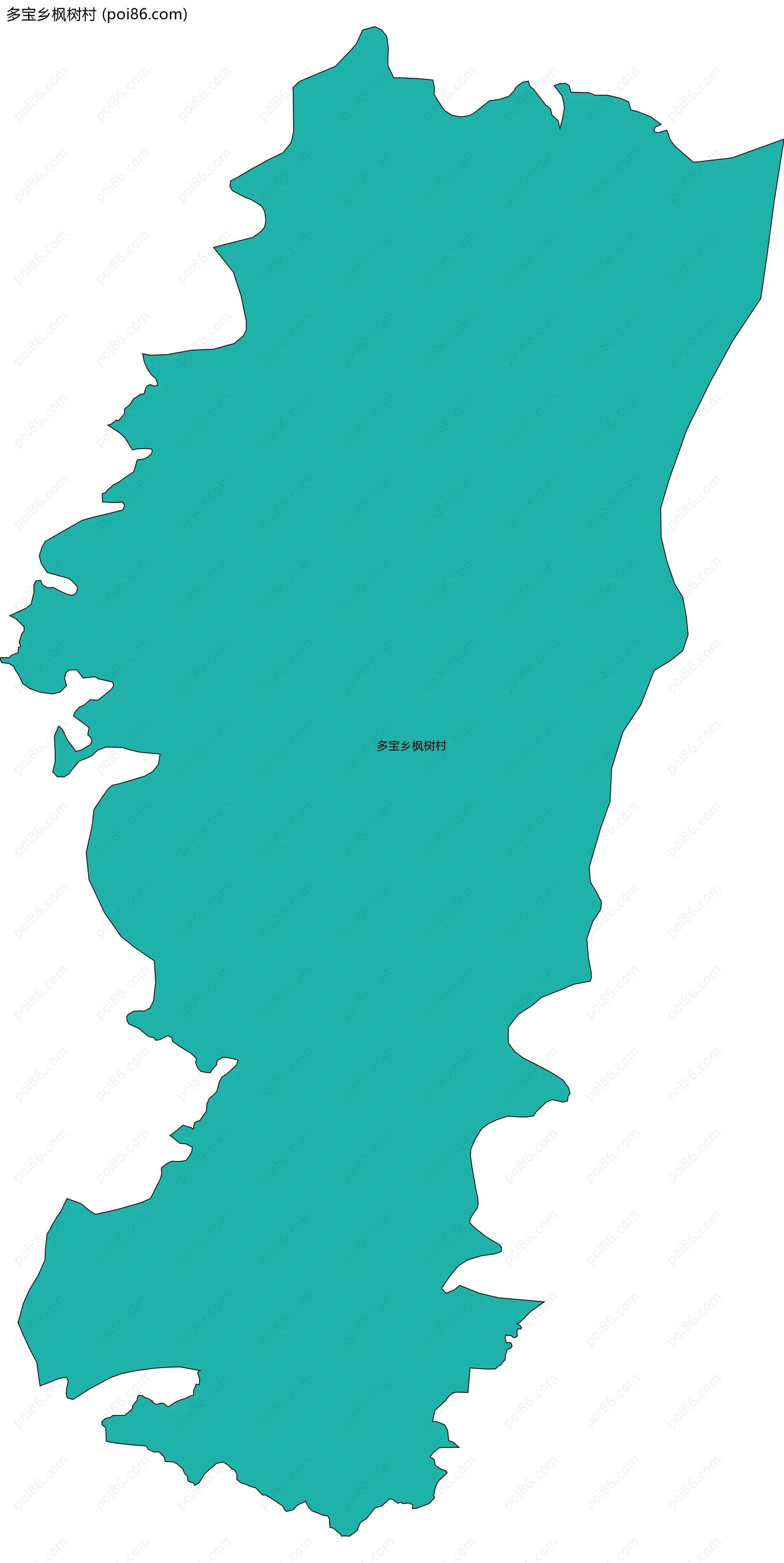 多宝乡枫树村边界地图