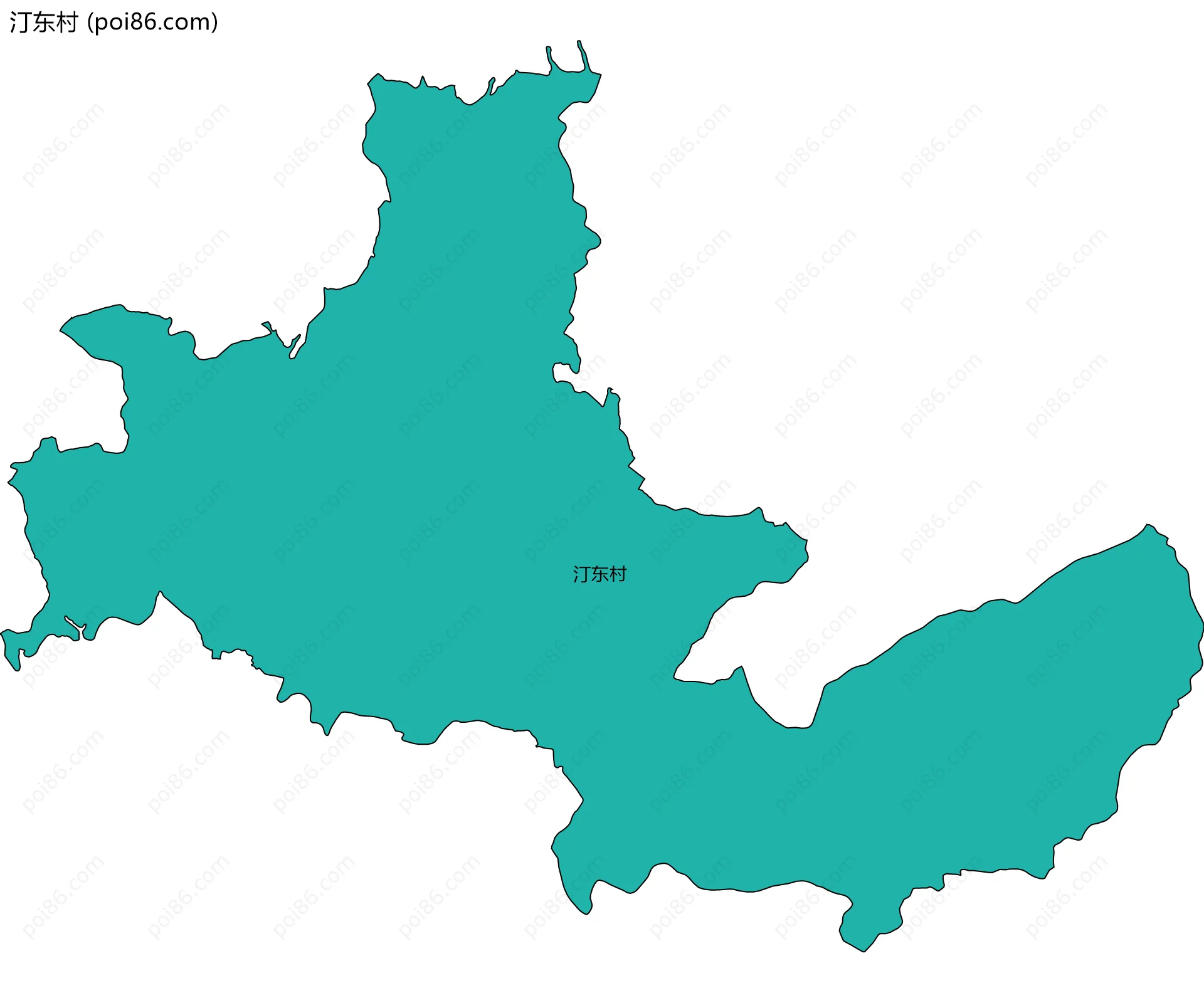 汀东村边界地图