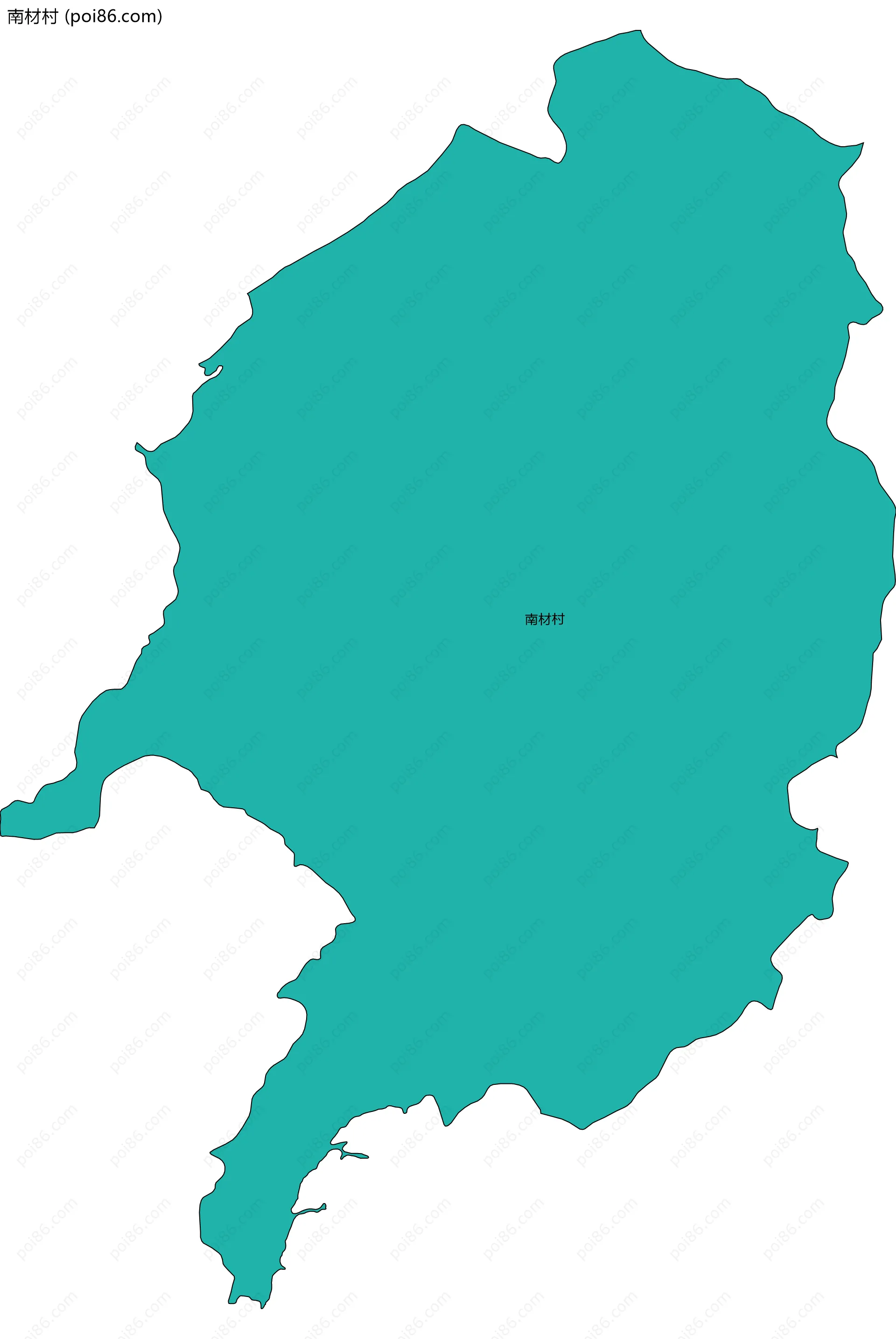 南材村边界地图