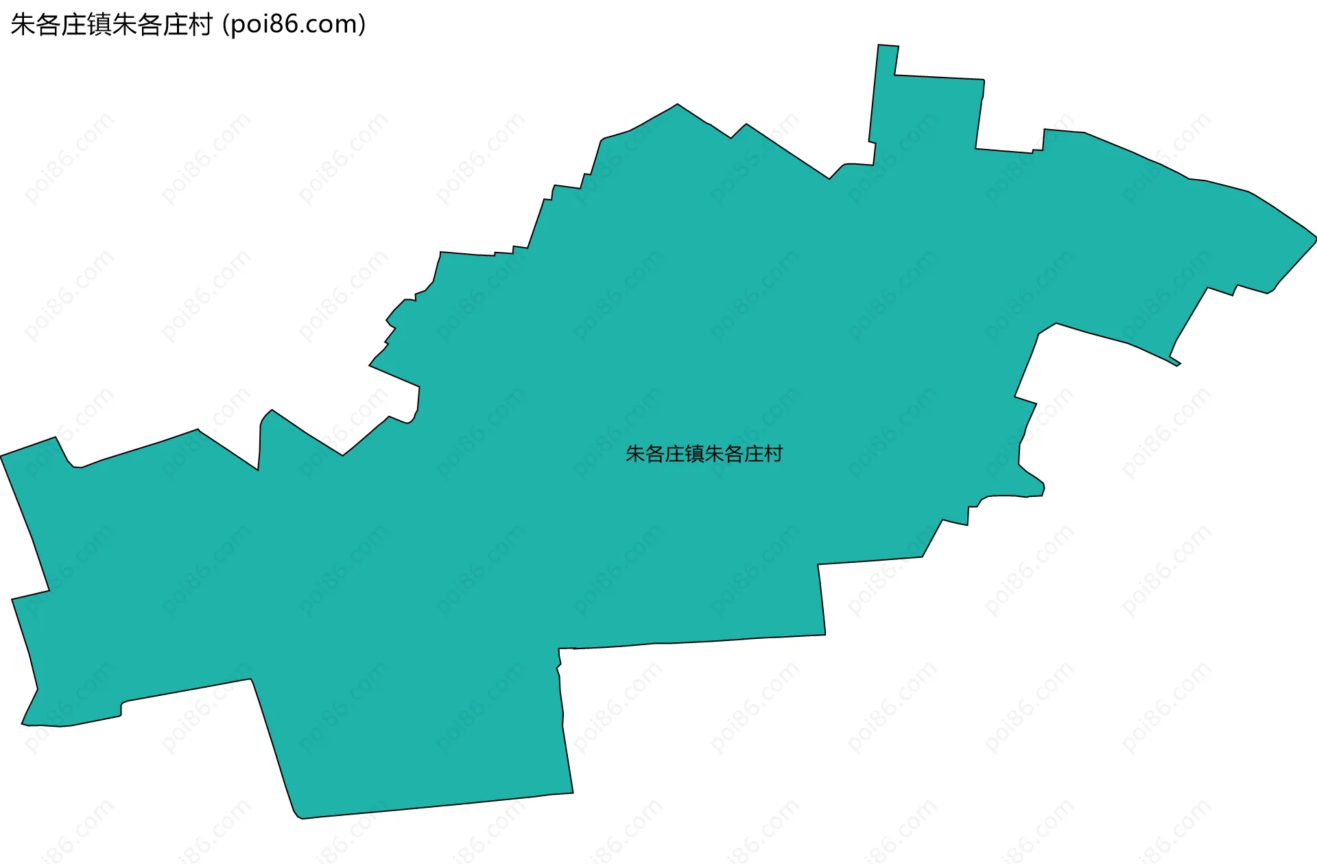 朱各庄镇朱各庄村边界地图