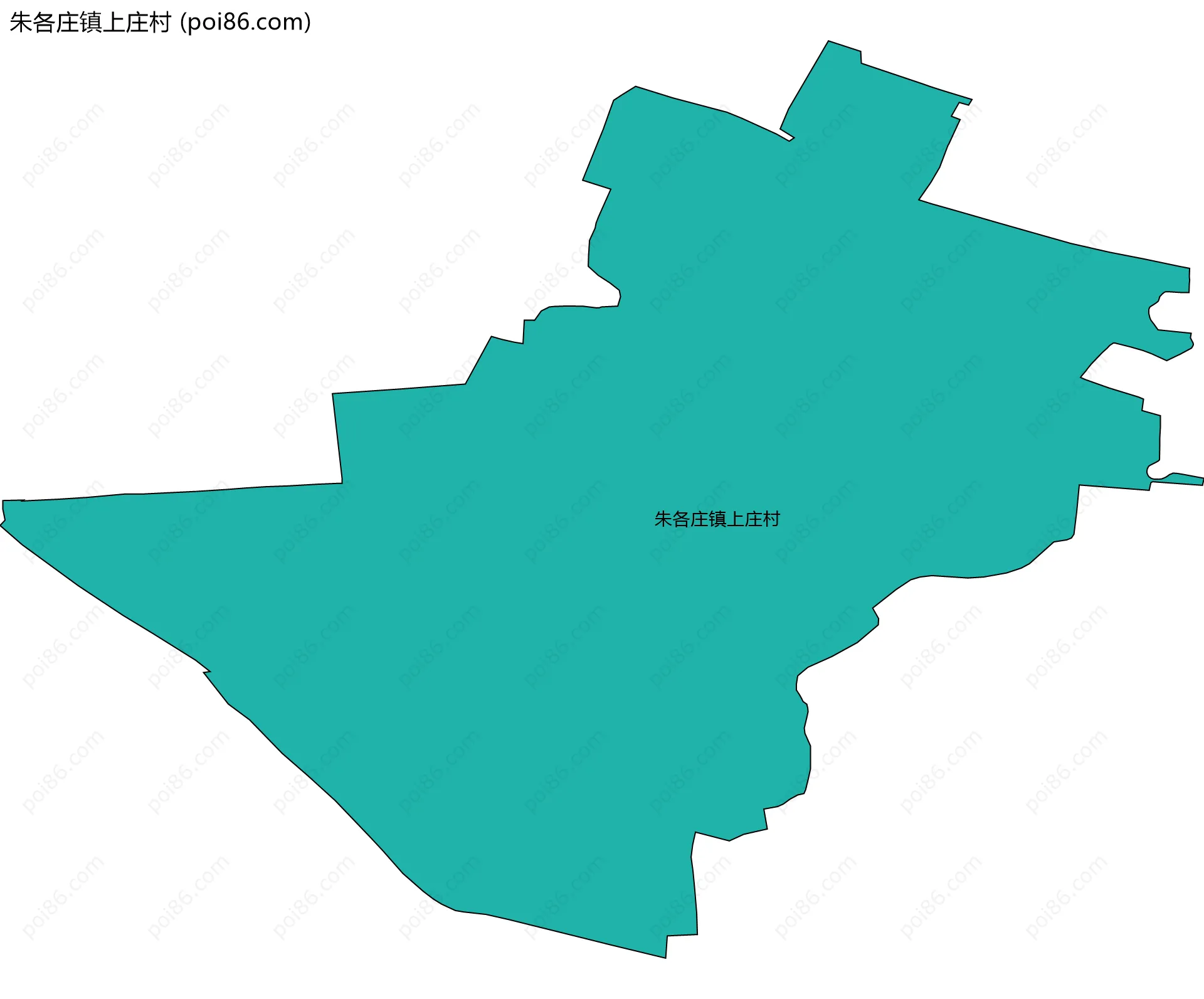 朱各庄镇上庄村边界地图