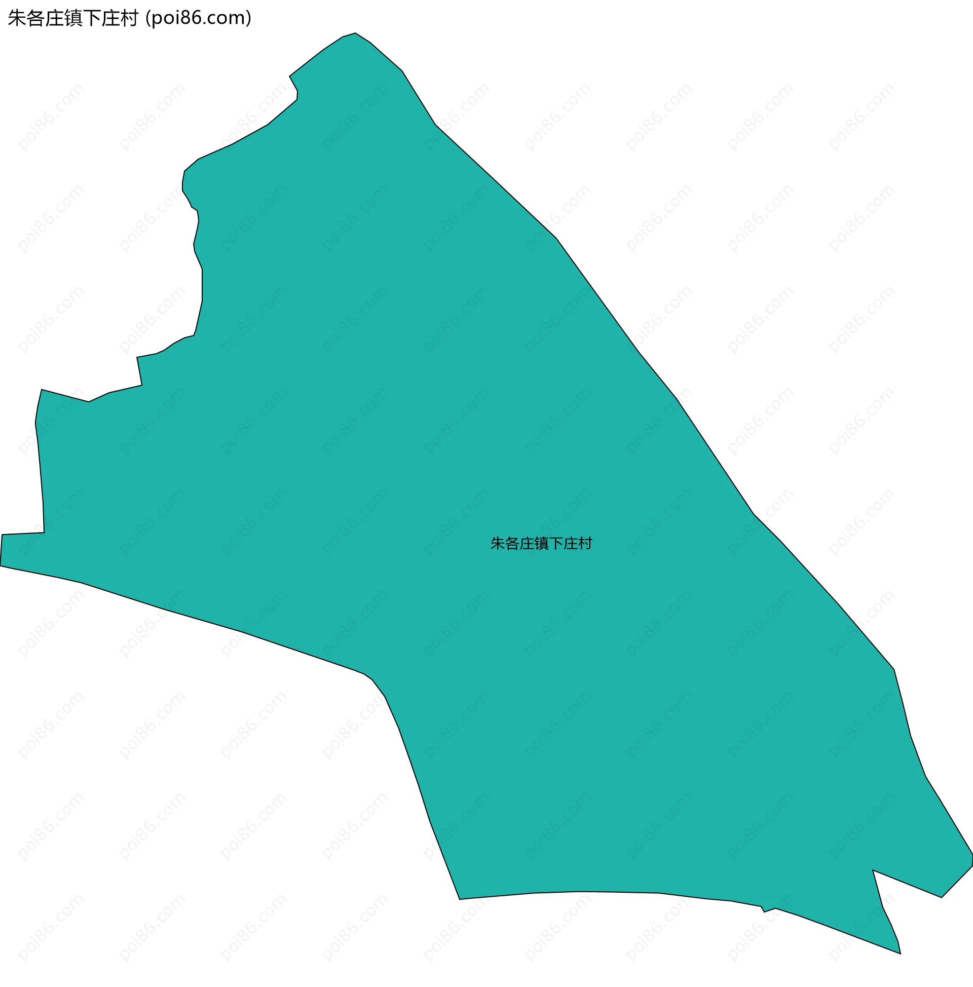 朱各庄镇下庄村边界地图