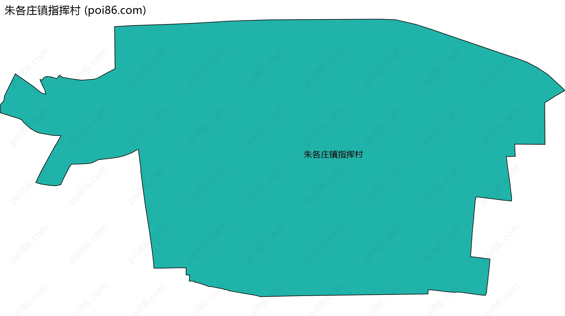 朱各庄镇指挥村边界地图