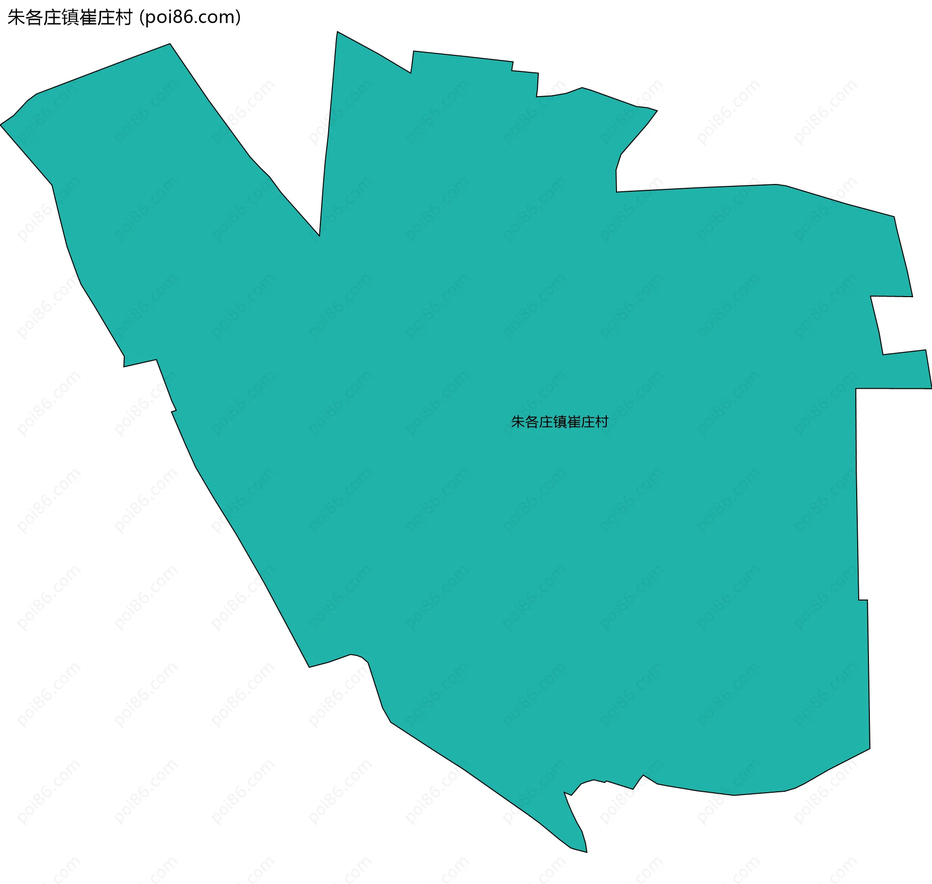 朱各庄镇崔庄村边界地图