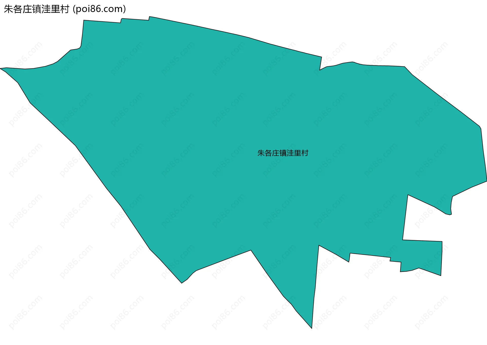 朱各庄镇洼里村边界地图