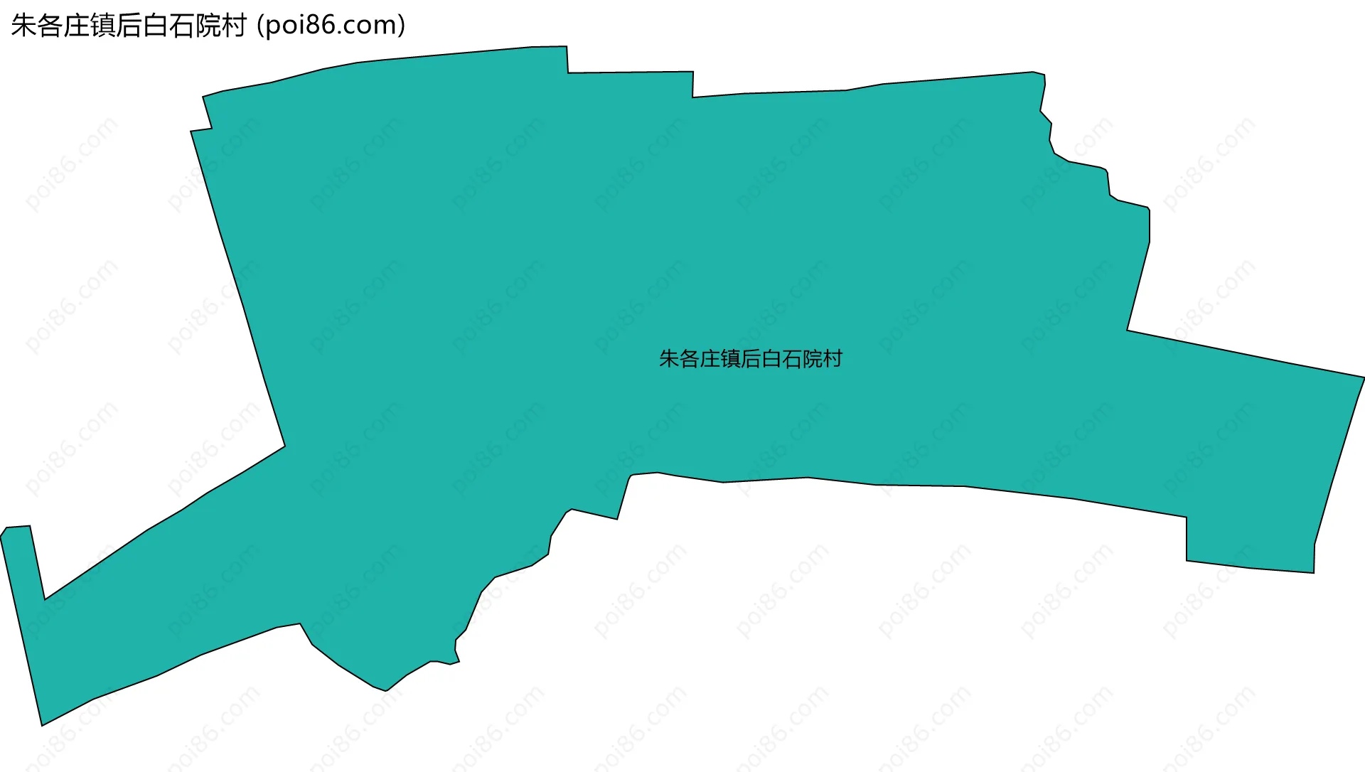 朱各庄镇后白石院村边界地图