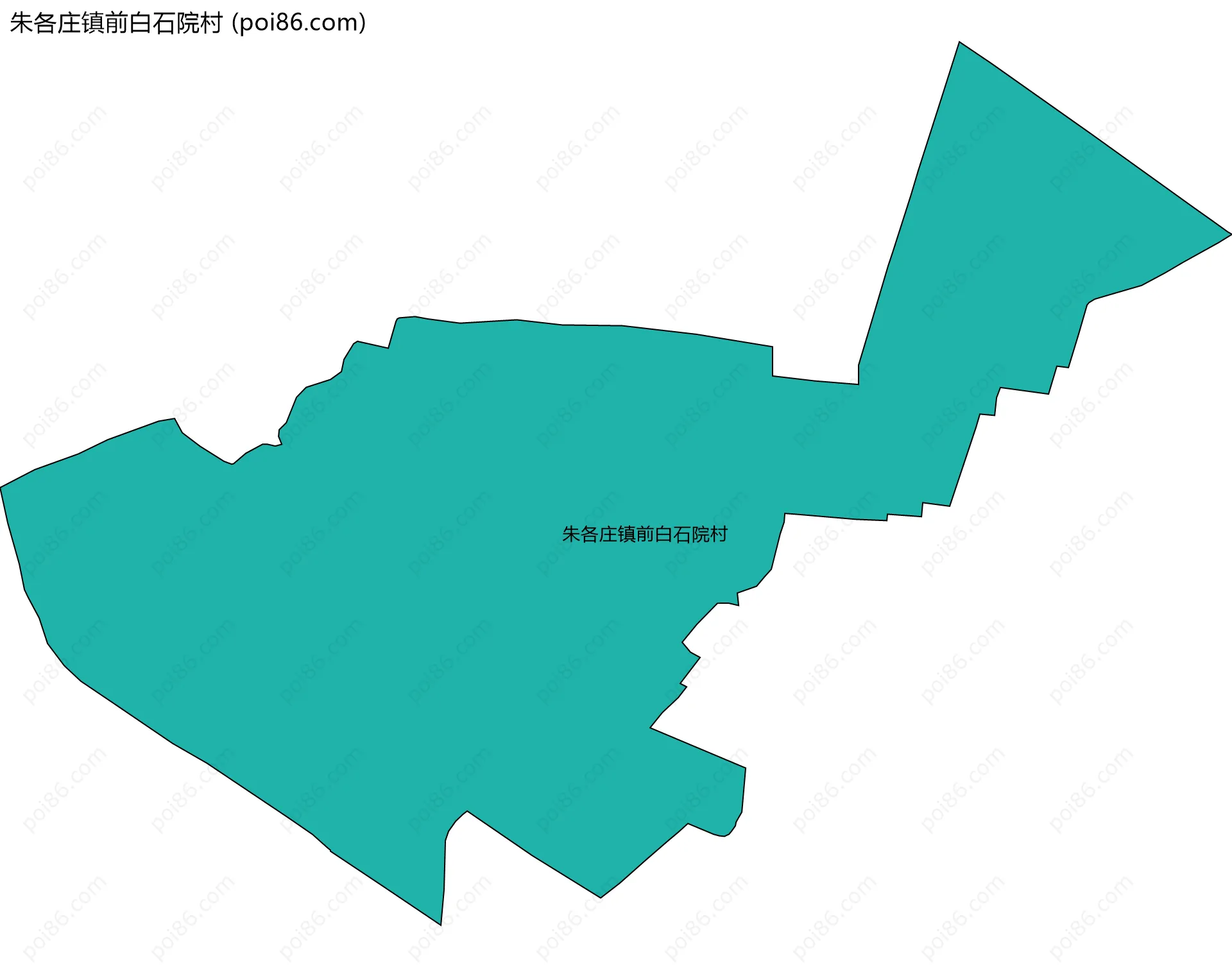 朱各庄镇前白石院村边界地图