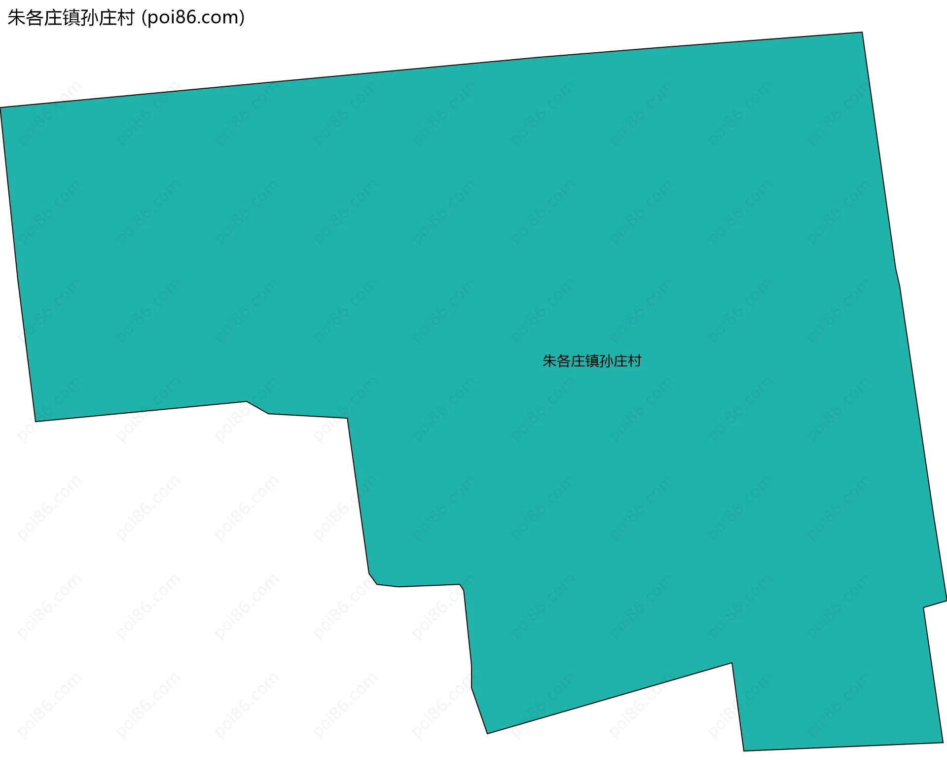 朱各庄镇孙庄村边界地图