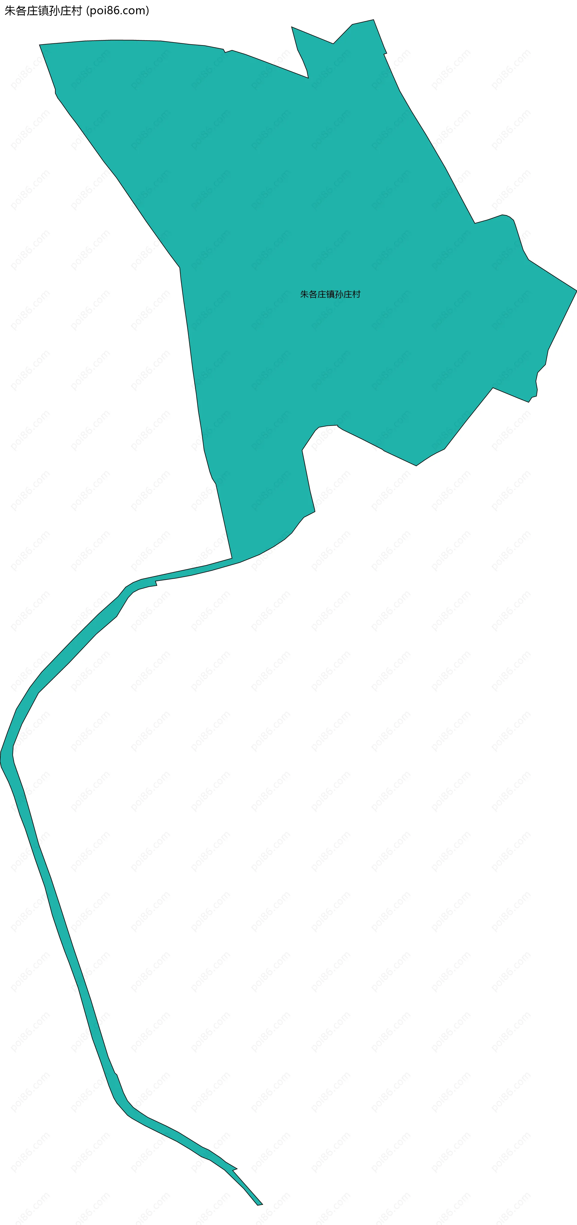 朱各庄镇孙庄村边界地图