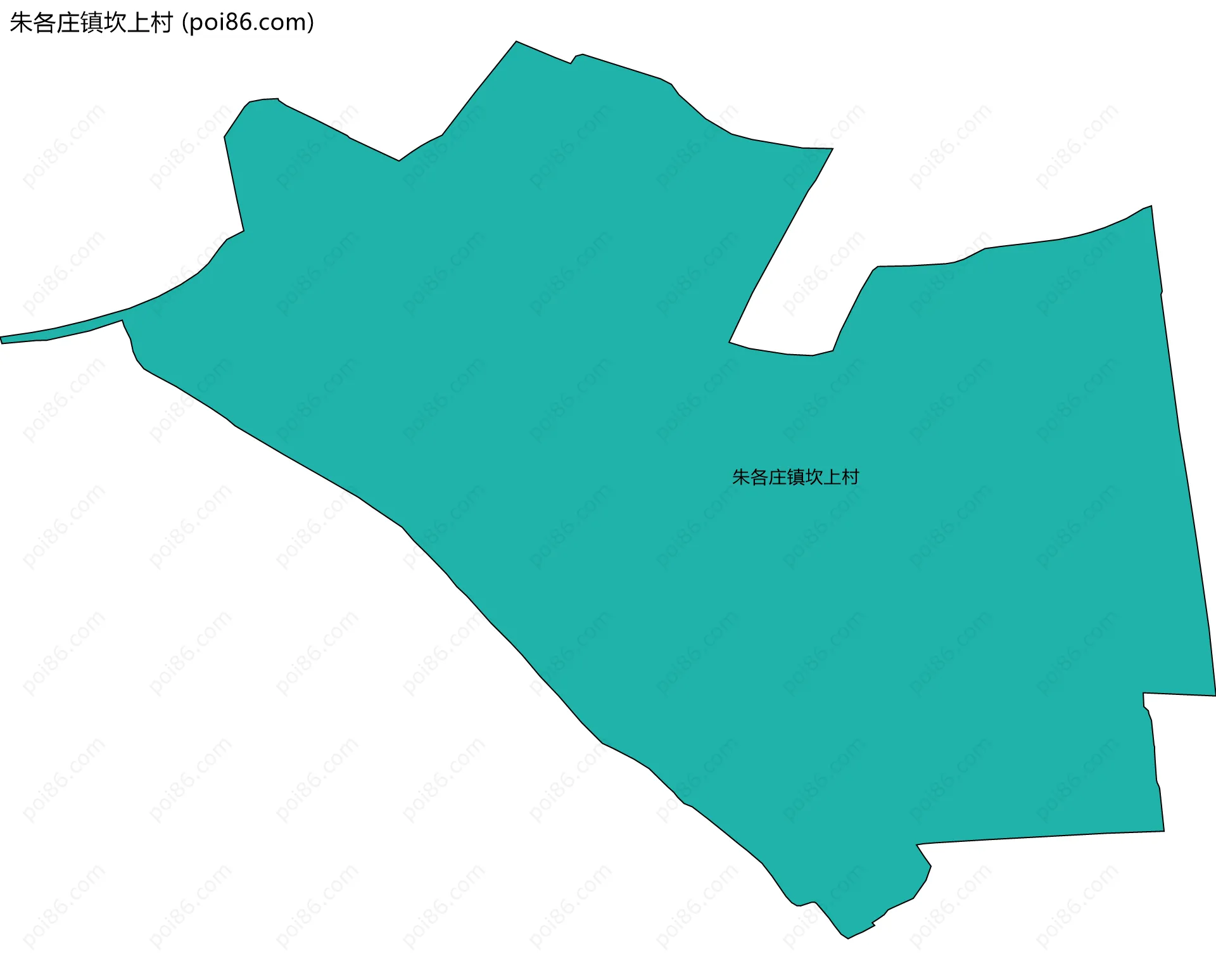 朱各庄镇坎上村边界地图