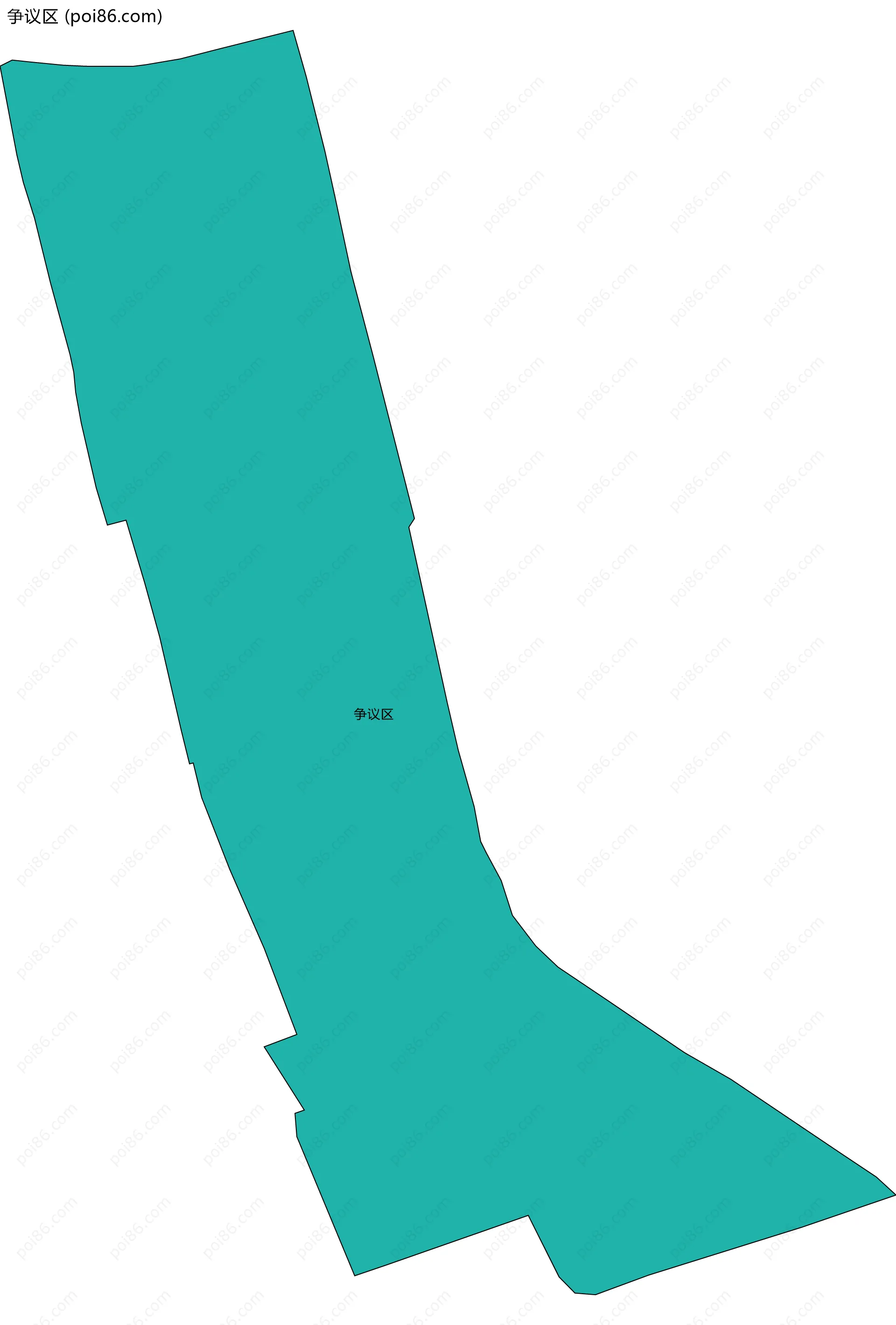 争议区边界地图