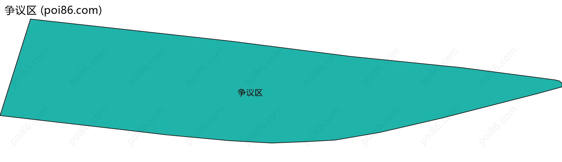 争议区边界地图