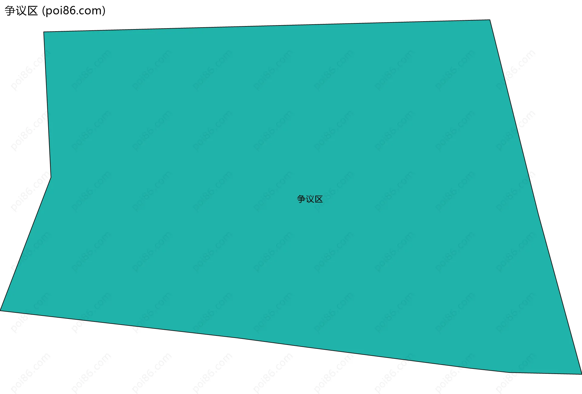 争议区边界地图