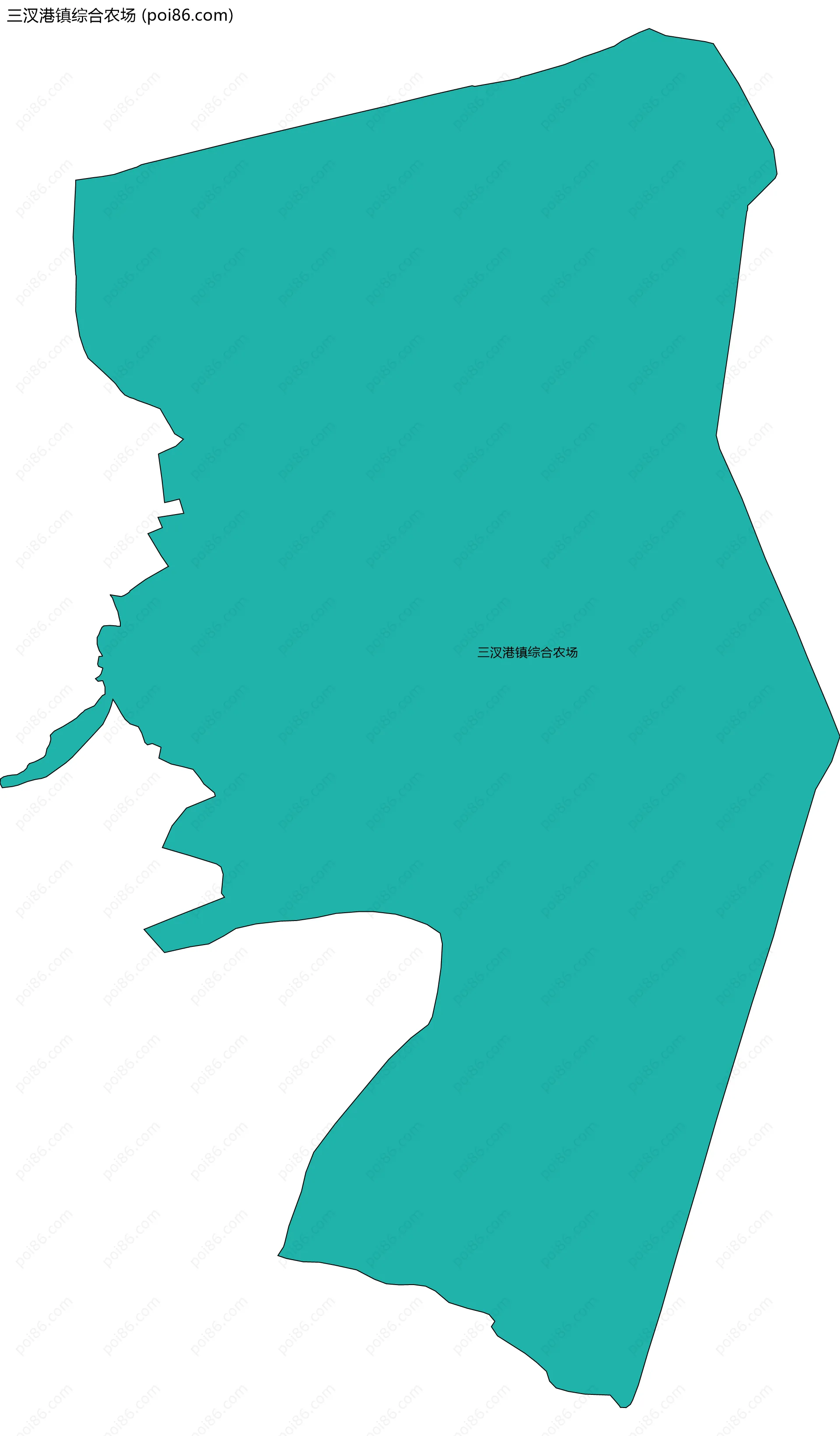 三汊港镇综合农场边界地图