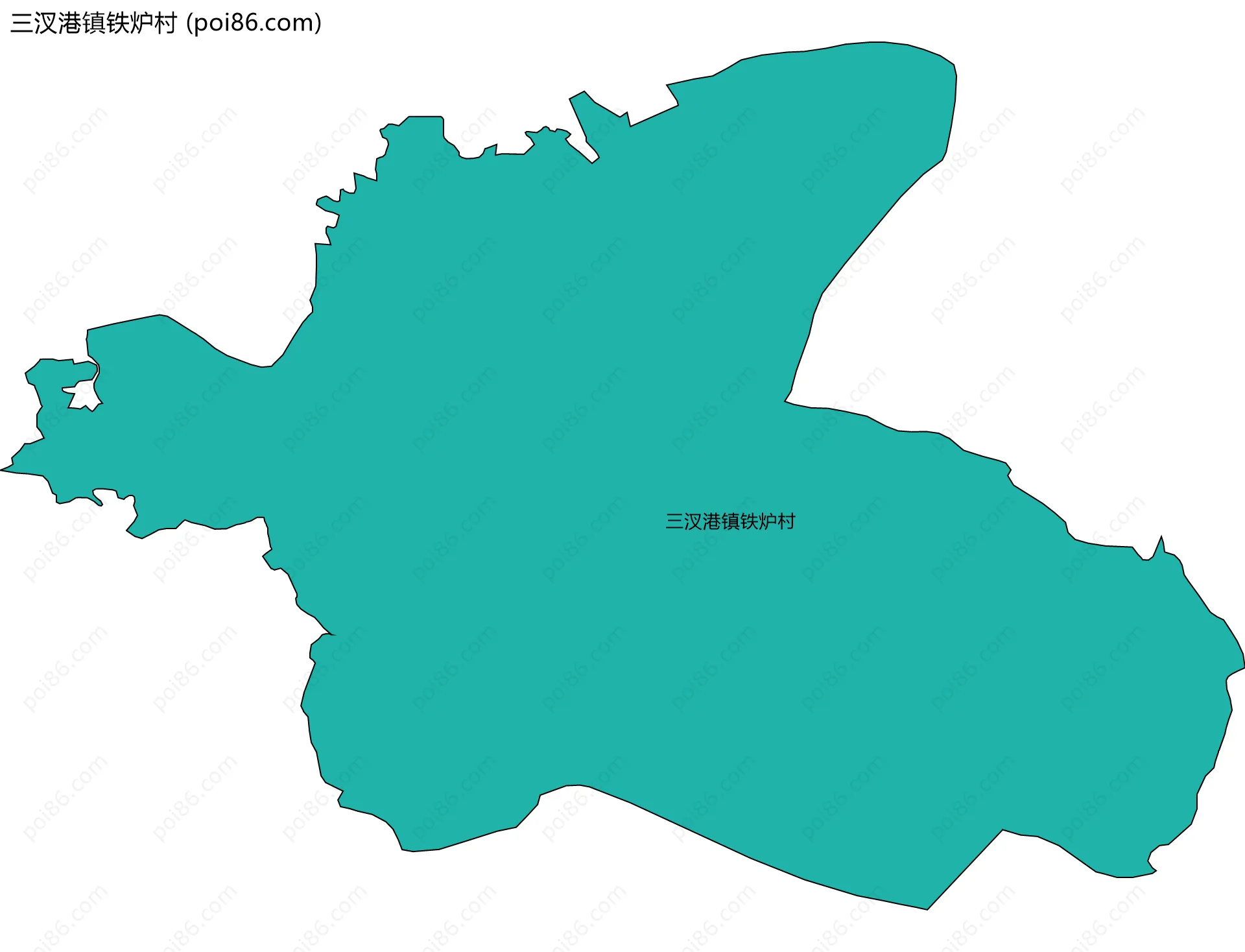 三汊港镇铁炉村边界地图