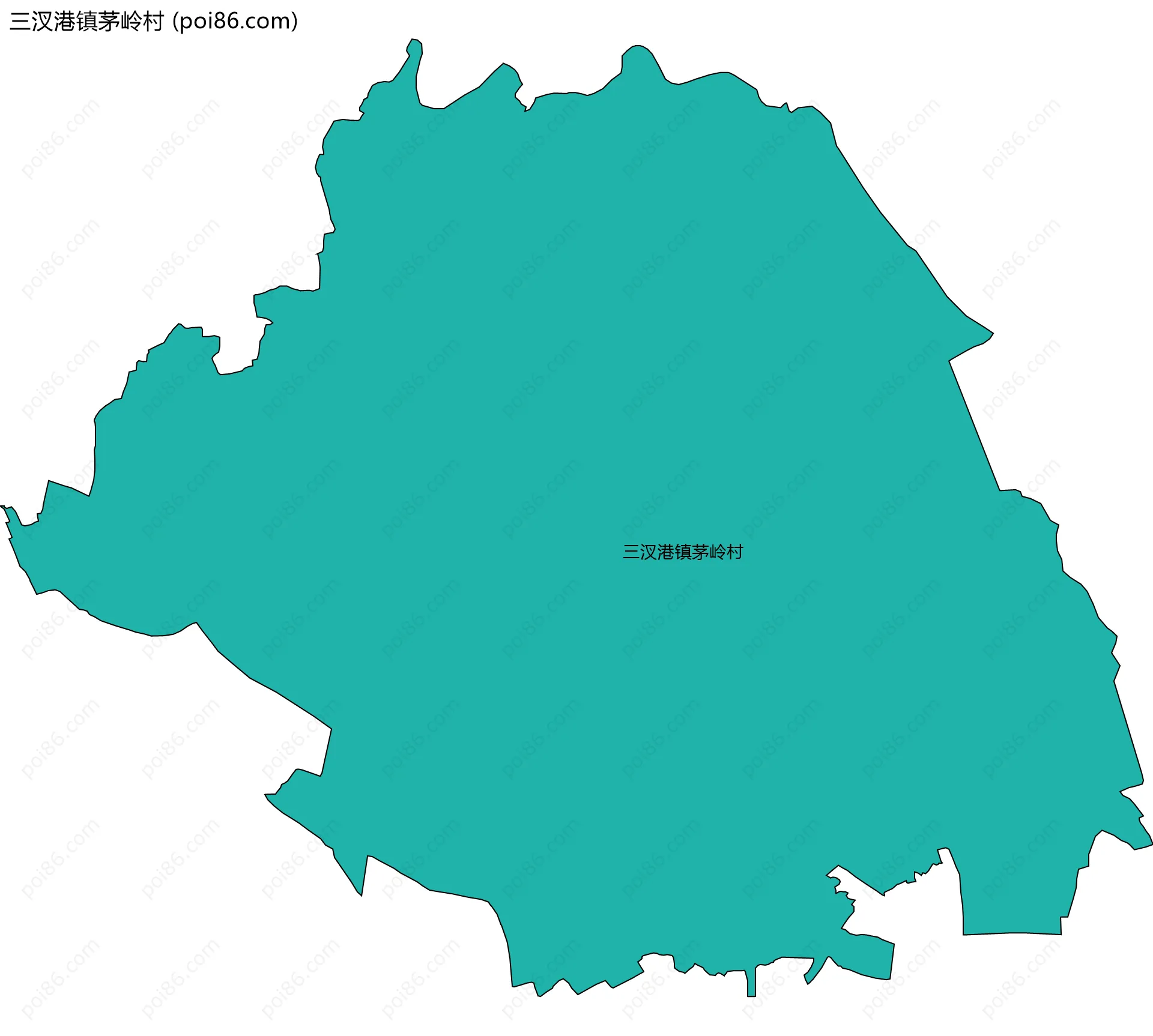 三汊港镇茅岭村边界地图